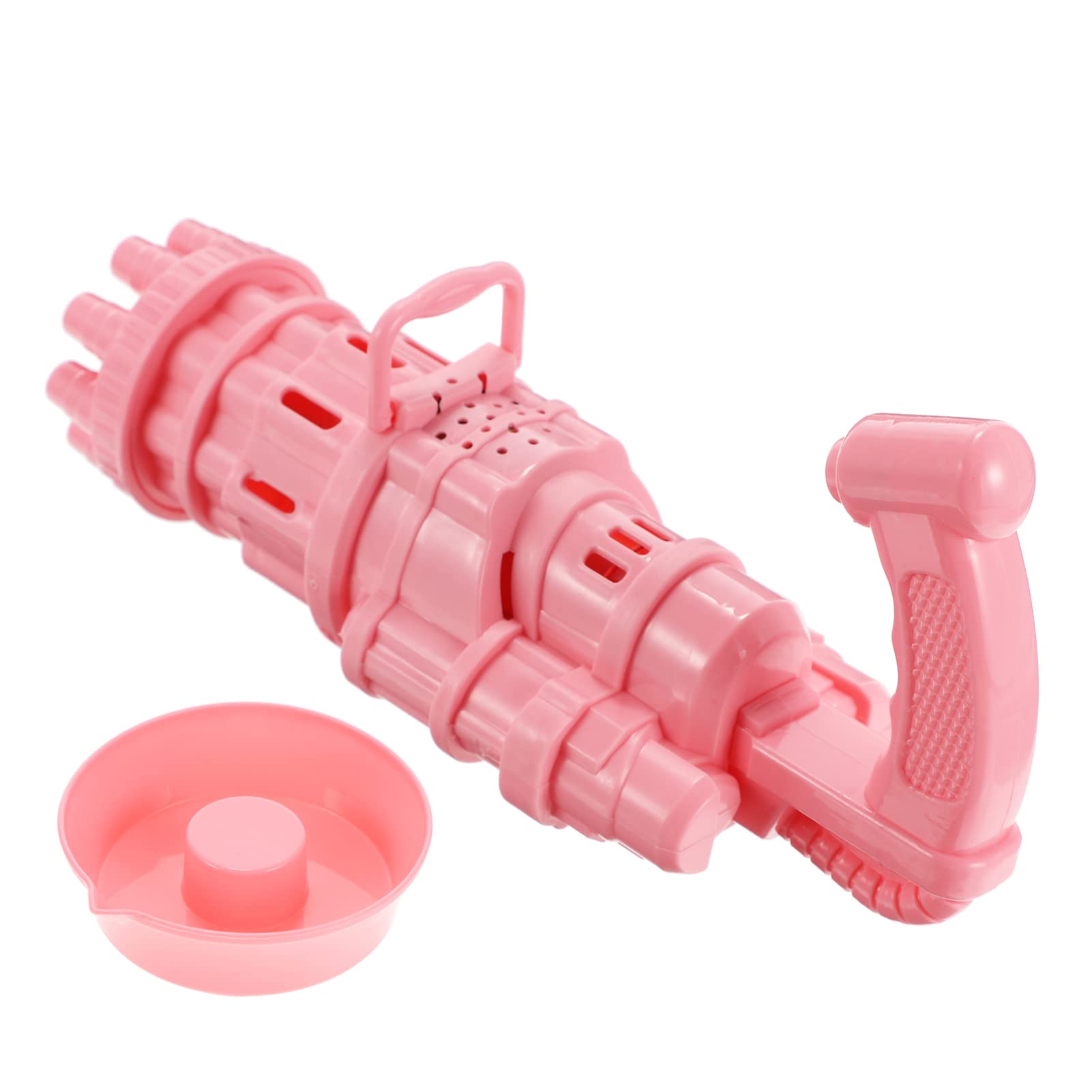 Jojofuny 9-Hole Electric Bubble Blower Gun - Bubble Machine Toy for Kids, Summer Beach & Outdoor Play (Pink, Battery Not Included) | Perfect for Birthday Parties, Backyard Fun, and Park Adventures