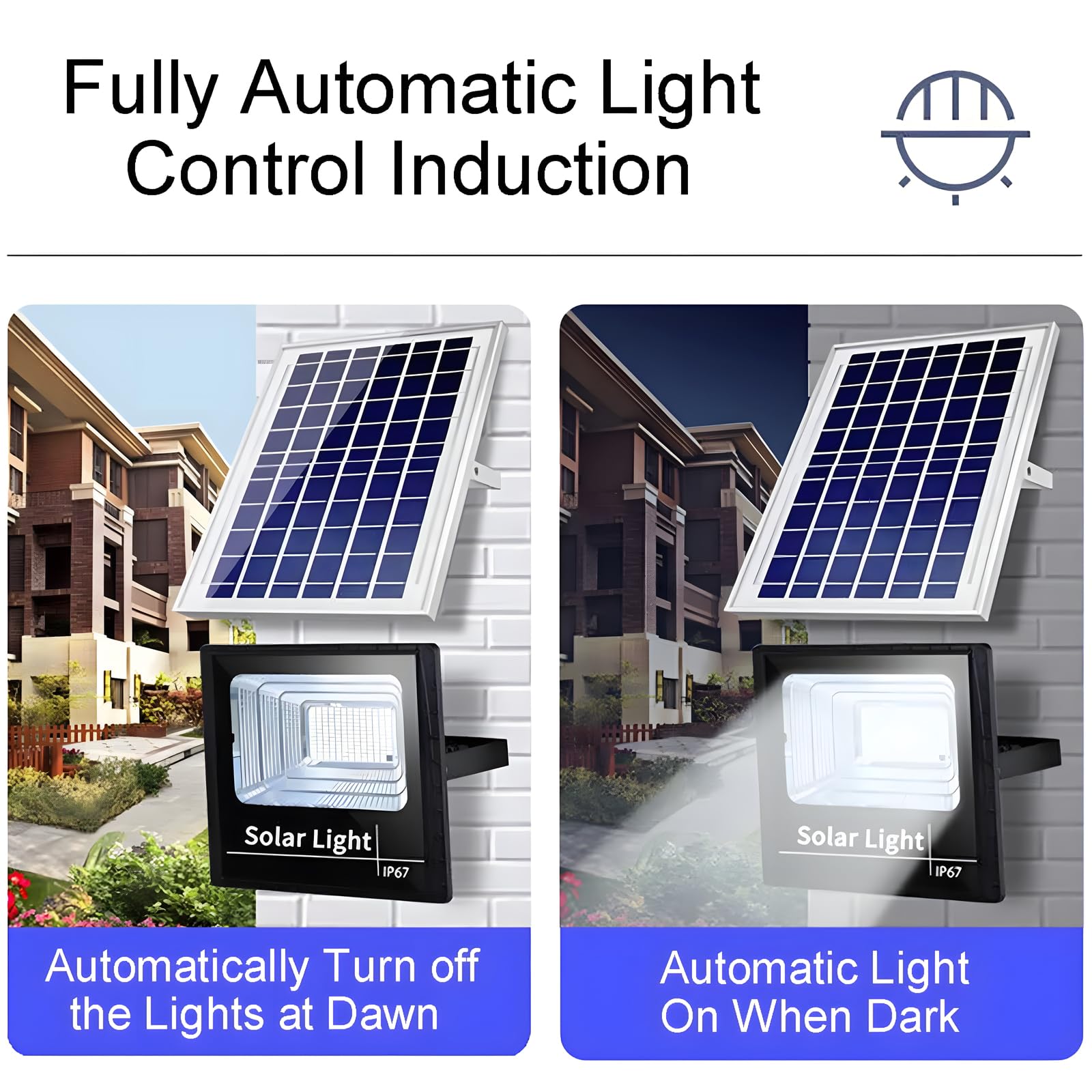 DuBom 150W Solar Flood Light Outdoor with Remote, 6000K Bright LED, IP67 Waterproof - Auto On/Off Dusk to Dawn Security Light for Yard, Garden, Patio, Garage, Shed, Barn, Porch & Gazebo | Perfect for Home Security, Landscape Lighting & Outdoor Activities