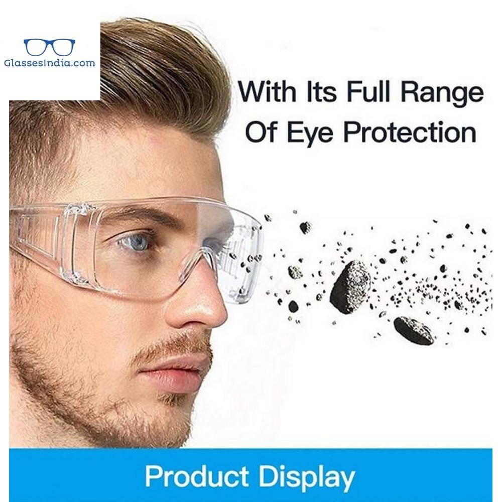 Protective Safety Goggles - Clear Lens, Wide Vision, Adjustable & Lightweight for Chemical Splash Protection - Ideal for Lab Work, DIY Projects & Industrial Safety