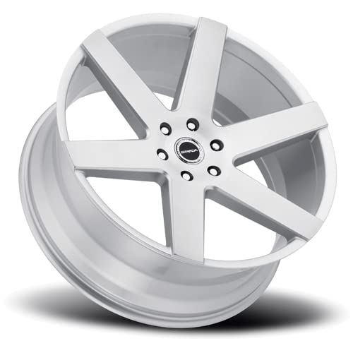 STRADA CODA Custom Wheel 20x8.5 15 Offset 5x114.3 Bolt Pattern 72.6mm Hub Silver Brushed Face Rim - Premium Alloy Wheels for Trucks, SUVs & Performance Cars - Perfect for Off-Roading, Street Racing & Custom Builds