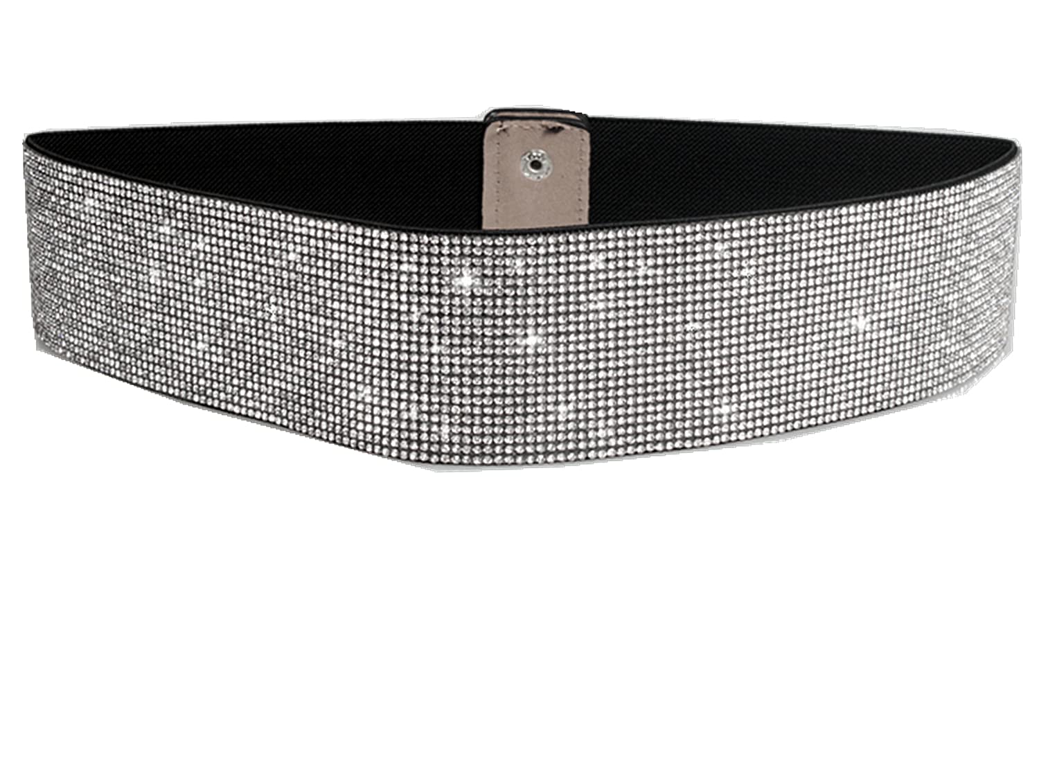Sparkle Rhinestone Sequins Stretch Waist Belt for Women - Elegant Wedding Party Dress Accessory, Ladies Waistband Cinch - Perfect for Bridal, Prom, Evening Gowns & Formal Occasions