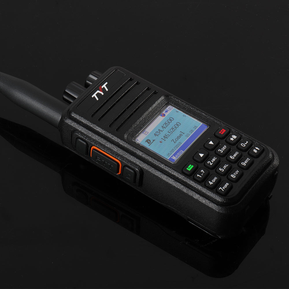 TYT MD-UV380G Dual Band DMR Two-Way Radio with GPS, 2000mAh Battery - Perfect for Outdoor Adventures, Emergency Communication, and Business Use