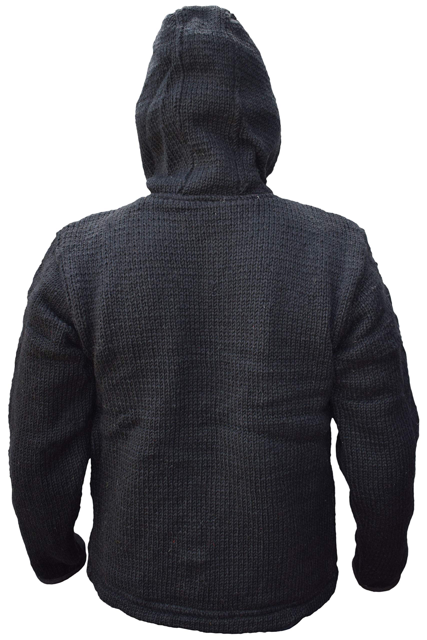 Premium Gheri Natural Woolen Handmade Sherpa Jacket - Cozy Knitted Hoodie for Men & Women | Perfect for Winter, Hiking, and Outdoor Adventures