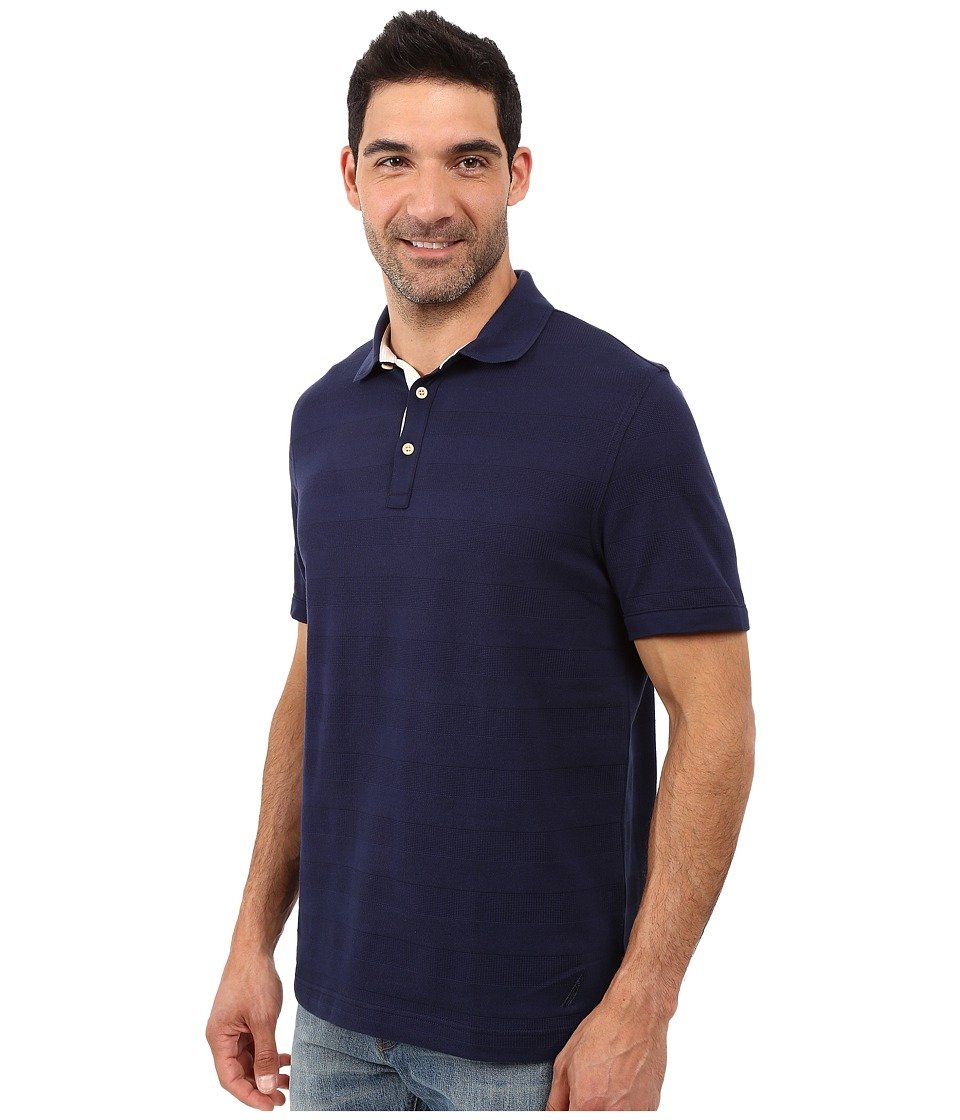 Nautica Men's Classic Fit Waffle Jersey Polo Shirt - Breathable Cotton, Casual & Business Wear, Perfect for Office, Golf & Outdoor Activities