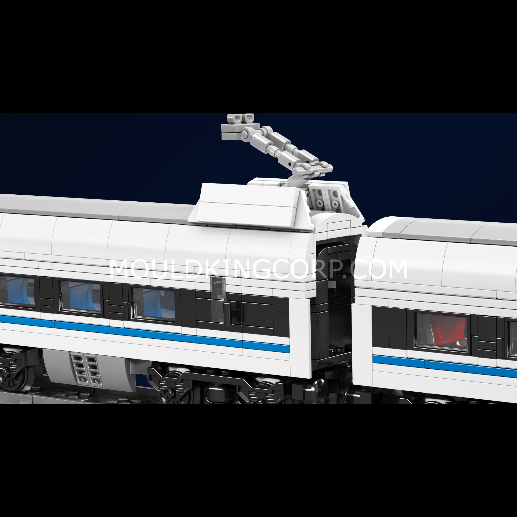 Mould King 12021 CRH380A High Speed Train Building Kit - 1,211 PCS Model Train Set for Adults & Teens | Perfect for Collectors, DIY Enthusiasts & Home Office Display