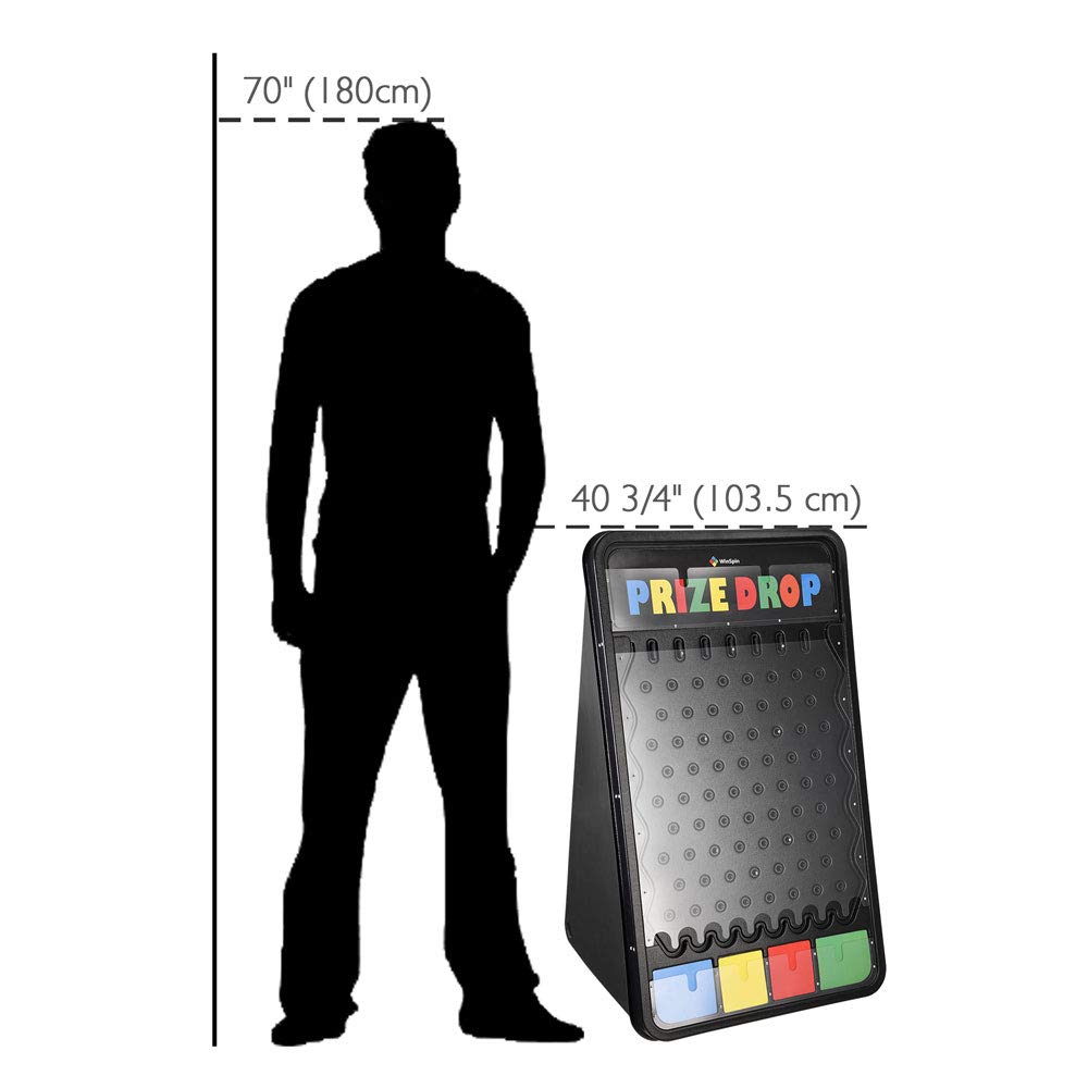 WinSpin 41x25 Inch Foldable Prize Drop Board Game Set with 12 Playing Pucks - Perfect for Carnivals, Trade Shows, Parties & Live Stream Events - Fun Interactive Game for Kids & Adults