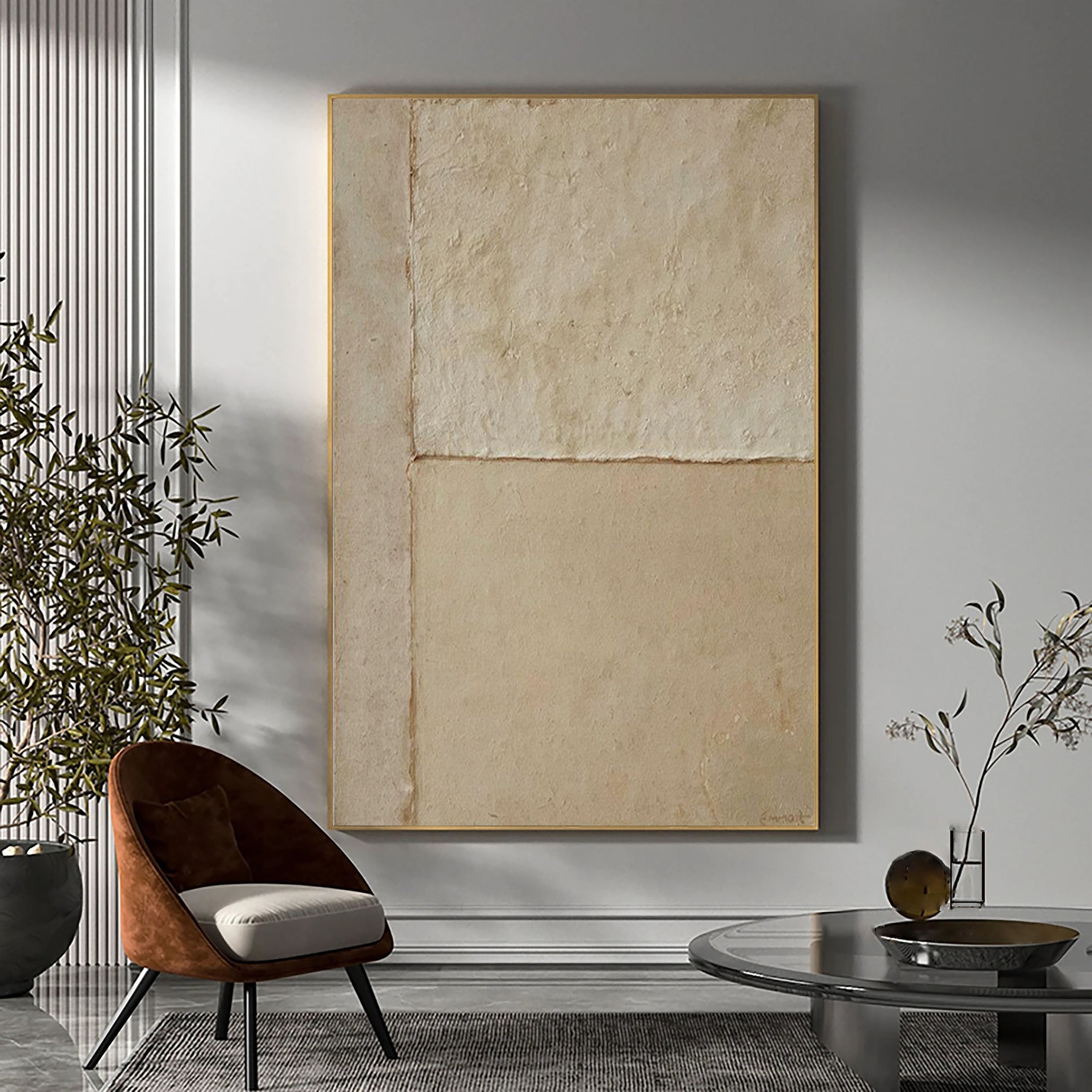 Abstract Tranquility Wall Art Painting - Modern Home Decor for Living Room, Bedroom & Office - Serene Canvas Print #WS091