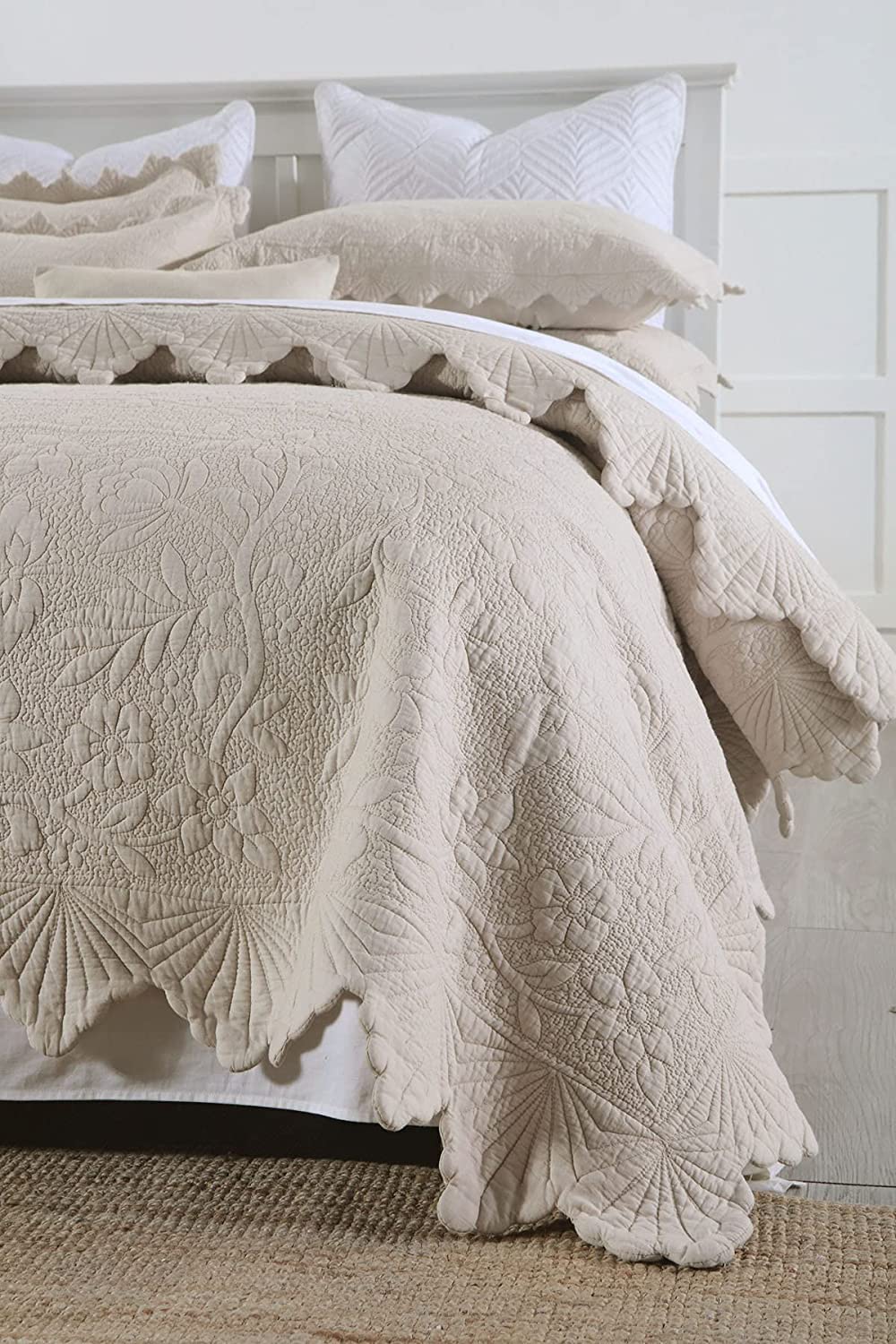 Brandream 6PC King Cotton Quilt Set - Farmhouse Bedding for Cozy Comfort