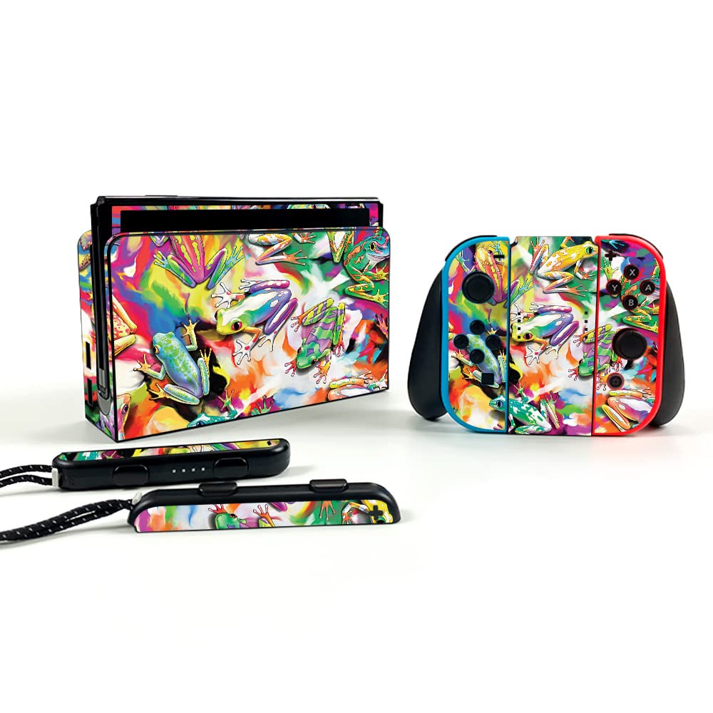 MightySkins Vinyl Decal Wrap Cover for Nintendo Switch OLED - Wet Paint Design | Protective & Durable Skin | Easy to Apply & Remove | Made in USA | Perfect for Gaming, Travel & Customization