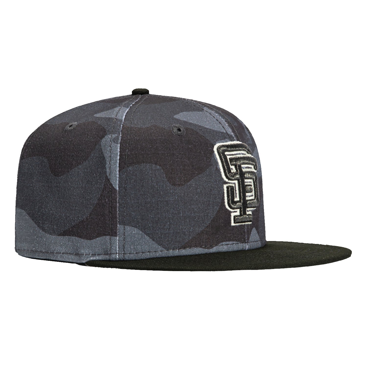 New Era 59Fifty Camo San Francisco Giants Glow in the Dark Baseball Cap - Black Camouflage Hat for Night Games & Outdoor Activities