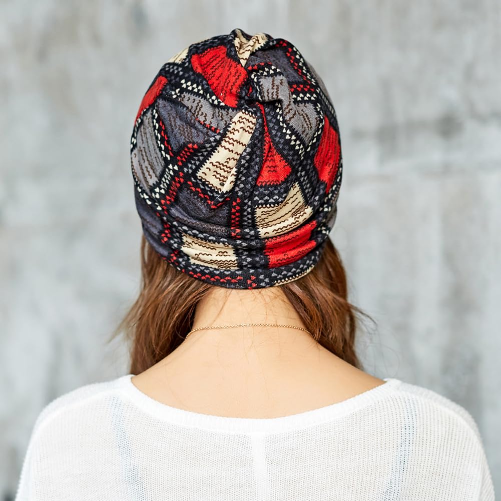 Glamorstar Floral Lace Beanie Hat - Soft Stretch Chemo Cap & Slouchy Turban Headwear for Women - Perfect for Cancer Patients, Fashion Accessory, Winter Warmth