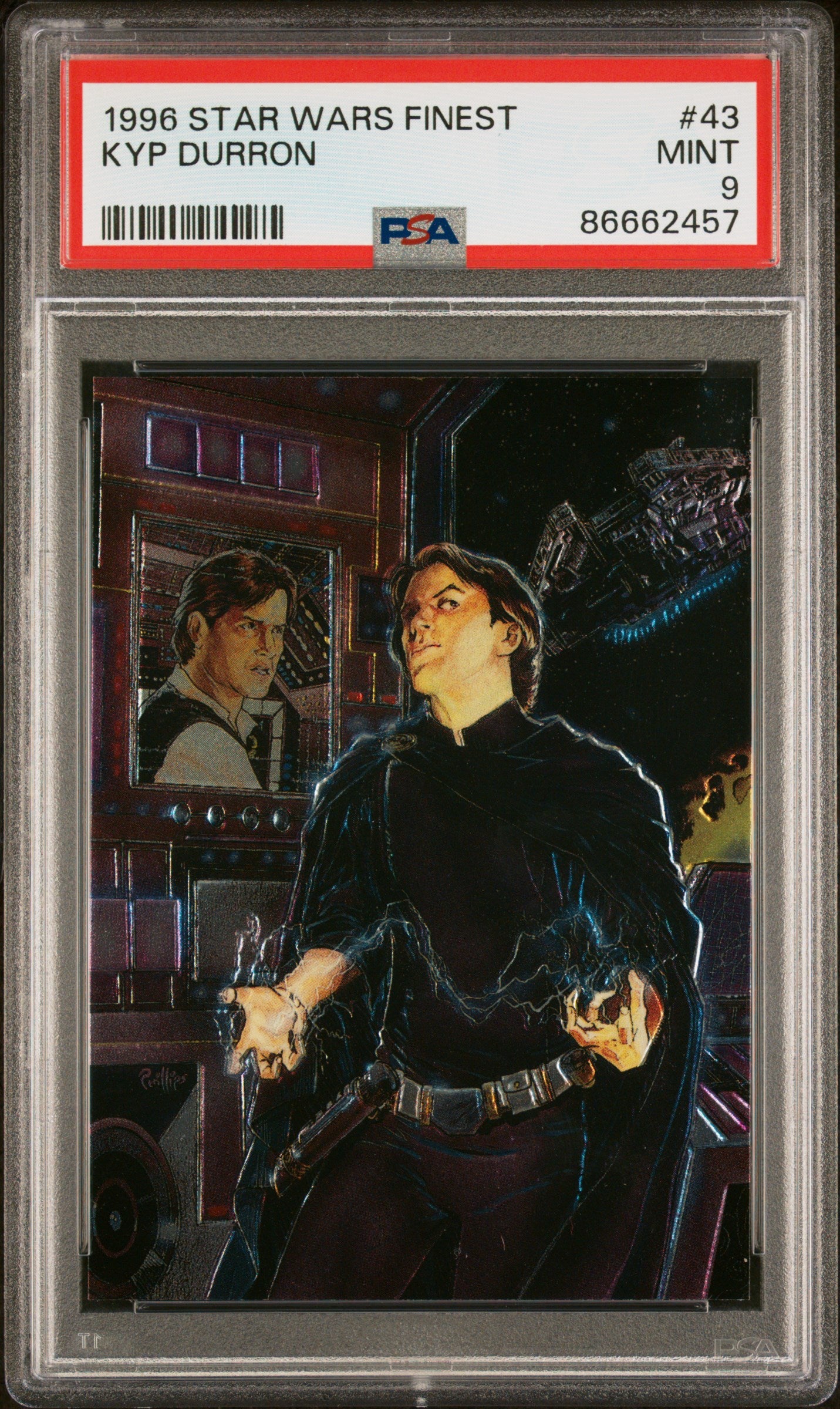 1996 Star Wars Finest Kyp Durron #43 PSA 9 Graded Trading Card - Perfect for Star Wars Collectors and Display