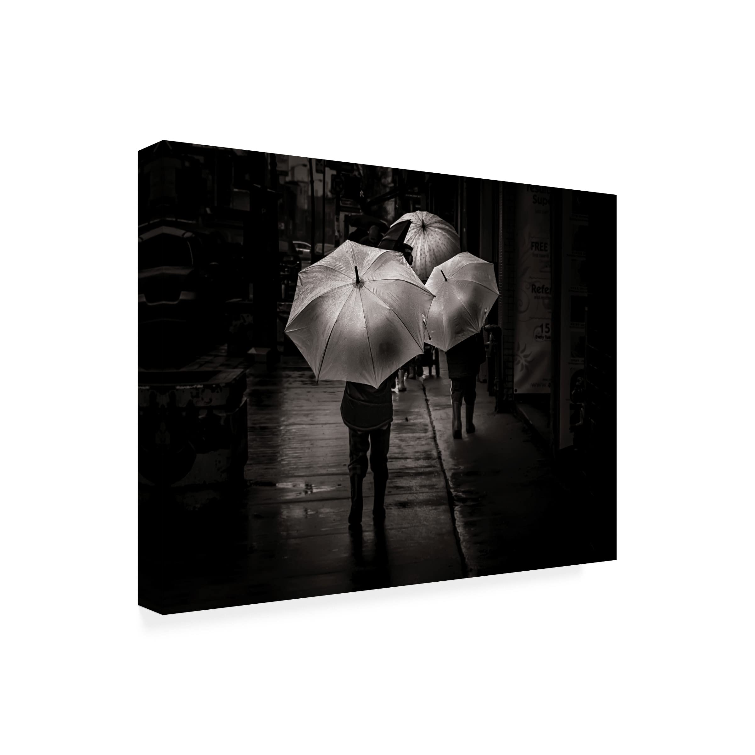 Brian Carson 'It Was A Rainy Day No 13' Canvas Wall Art Print - Modern Abstract Painting for Living Room, Bedroom & Office Decor
