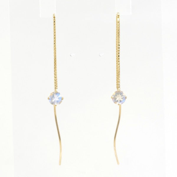 18K Yellow Gold Blue Moonstone Earrings for Women – Elegant Dangle Earrings, Hypoallergenic Jewelry Gift for Birthday, Anniversary & Special Occasions | Perfect for Weddings, Parties & Evening Events