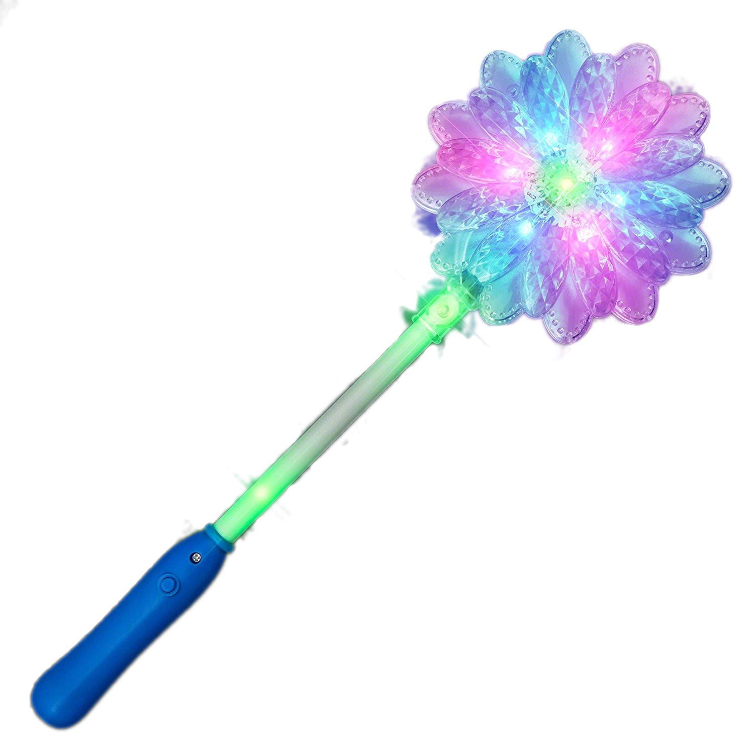 Electric Daisy LED Flower Wand - Color Changing Light Up Toy for Parties, Raves, and Nighttime Fun - Perfect for Festivals, Concerts, and Glow Dance Performances