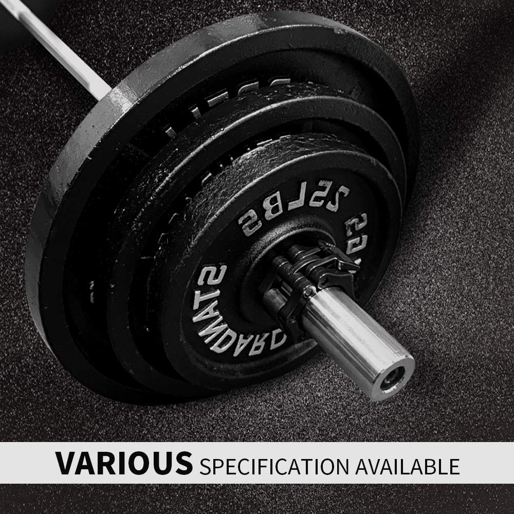 Olympic Barbell Weight Plates 2 Inch Hole - Solid Cast Iron Gym Plates 25LB, 35LB, 45LB Pair - Strength Training & Weightlifting Equipment for Bodybuilding, Powerlifting, CrossFit - Perfect for Home Gym & Commercial Fitness Centers