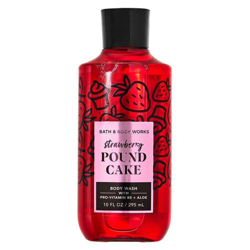 Strawberry Pound Cake Scented Body Wash - Moisturizing & Cleansing Shower Gel for Dry Skin - 10 oz | Perfect for Relaxing Bath Time & Self-Care Routine