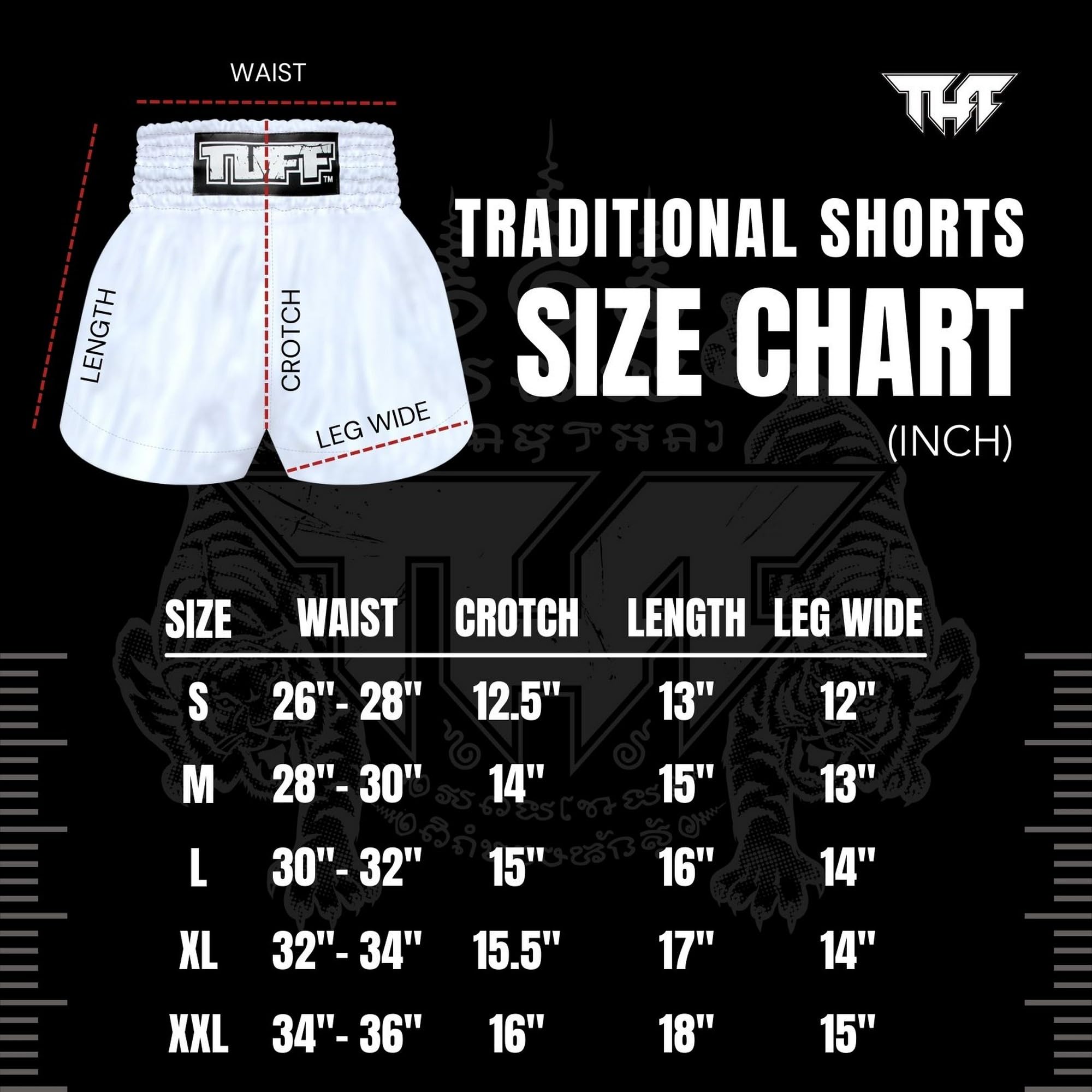 Premium Tuff Sport Muay Thai Boxing Shorts - Breathable MMA Workout & Training Shorts for Men | Ideal for Muay Thai, Kickboxing, MMA & Gym Sessions