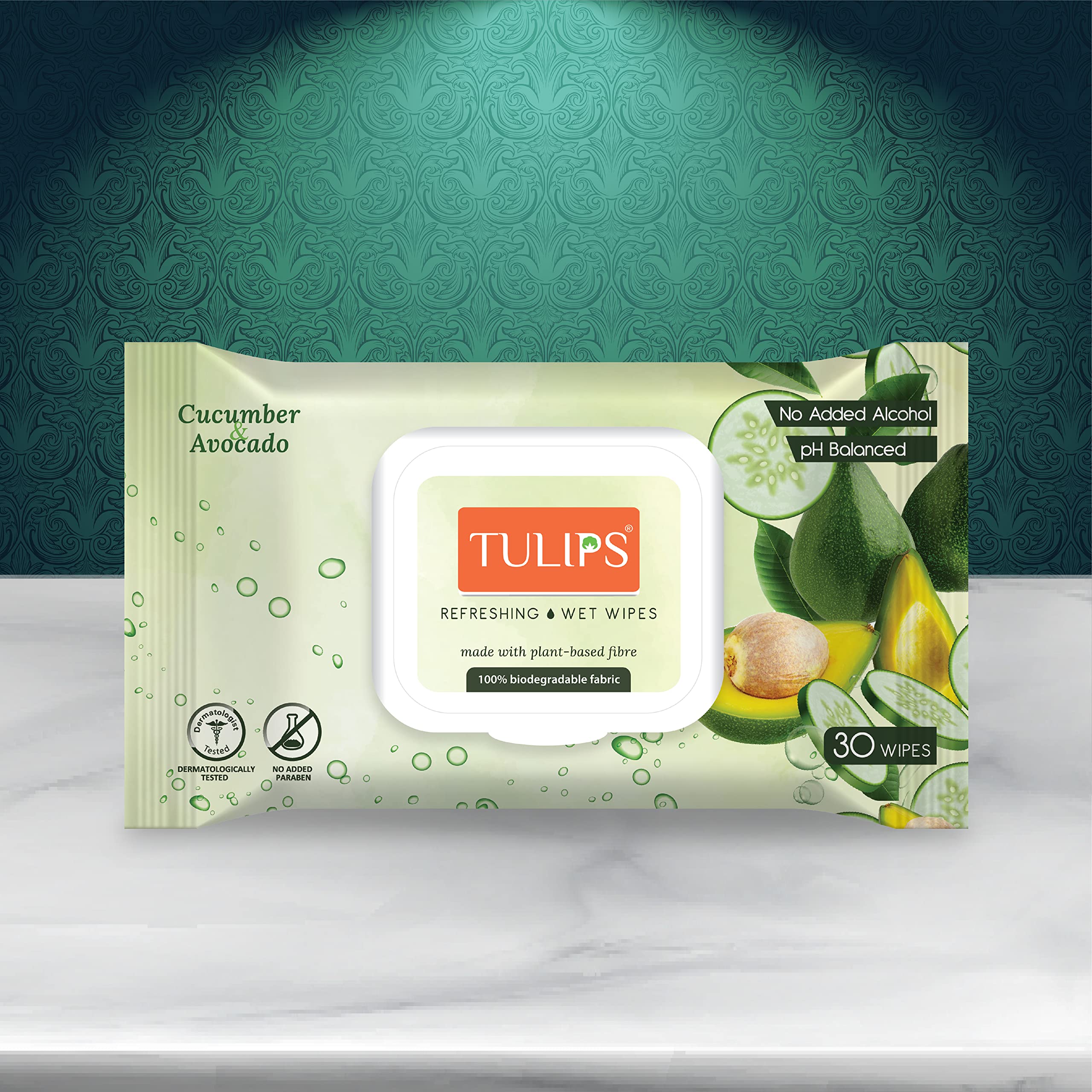 Biodegradable Makeup Remover Wipes - Cucumber & Avocado Scented Facial Cleansing Wipes for Daily Skincare, Gentle & Refreshing, 3-Pack | Perfect for Travel, Gym & On-the-Go Use