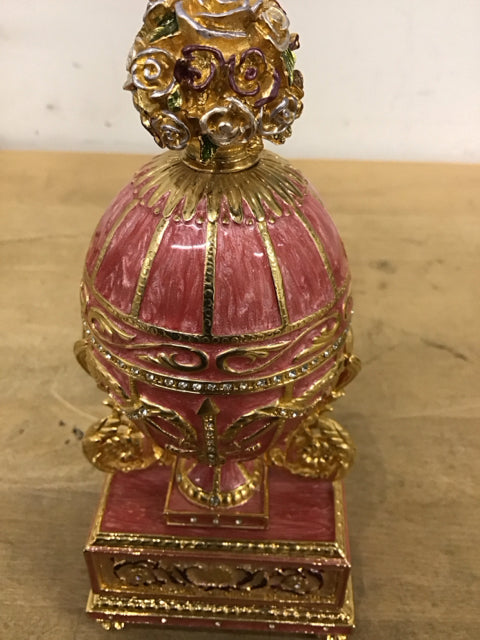 7-Piece Gold & Pink Egg Trinket Box Set - Elegant Jewelry Storage for Rings, Earrings & Small Keepsakes - Perfect for Easter Gifts, Party Favors & Home Decor