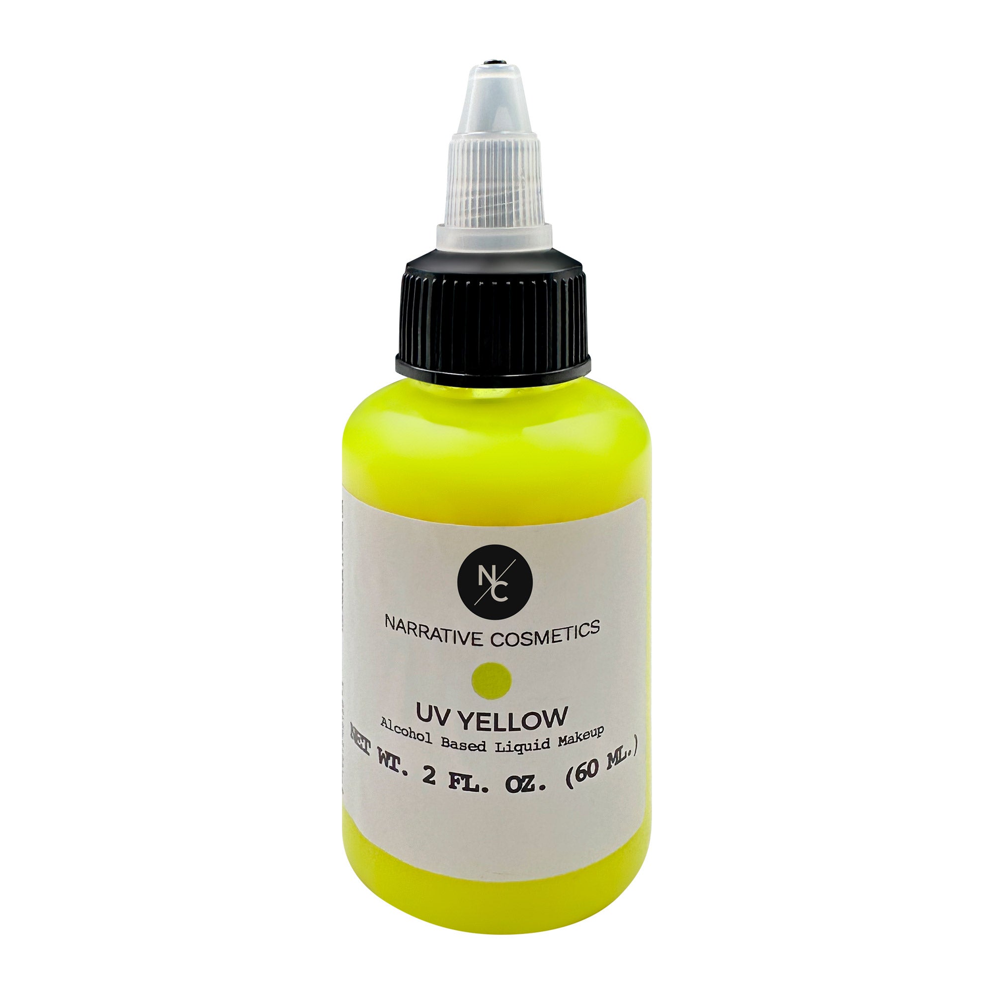 UV Fluorescent Alcohol Airbrush Paints - 2 fl oz (60ml) for Airbrush Art, Tattoo Practice & Body Painting - Glow Under Black Light for Night Events & Halloween Makeup