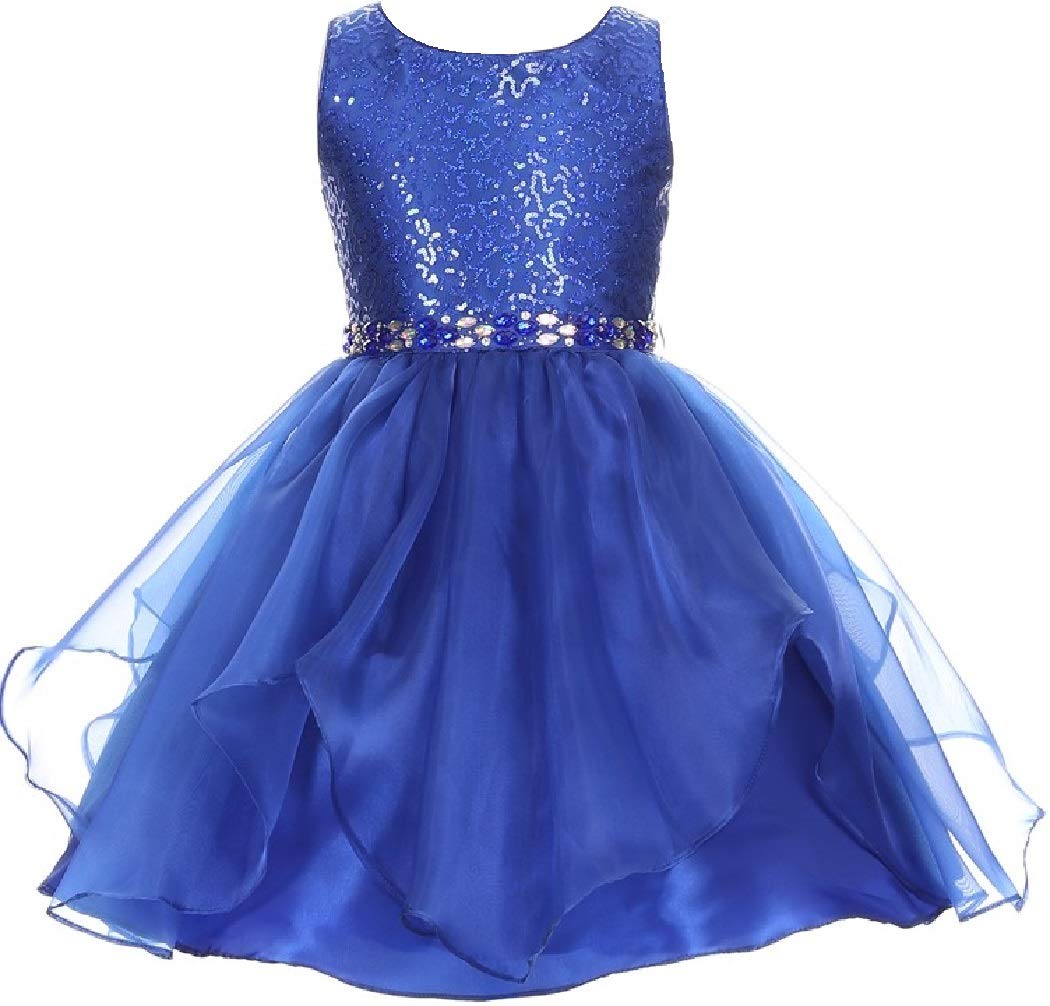 Sparkling Sequin Organza Flower Girl Dresses for Toddlers - Elegant Short Party Dresses for Weddings, Pageants & Special Occasions