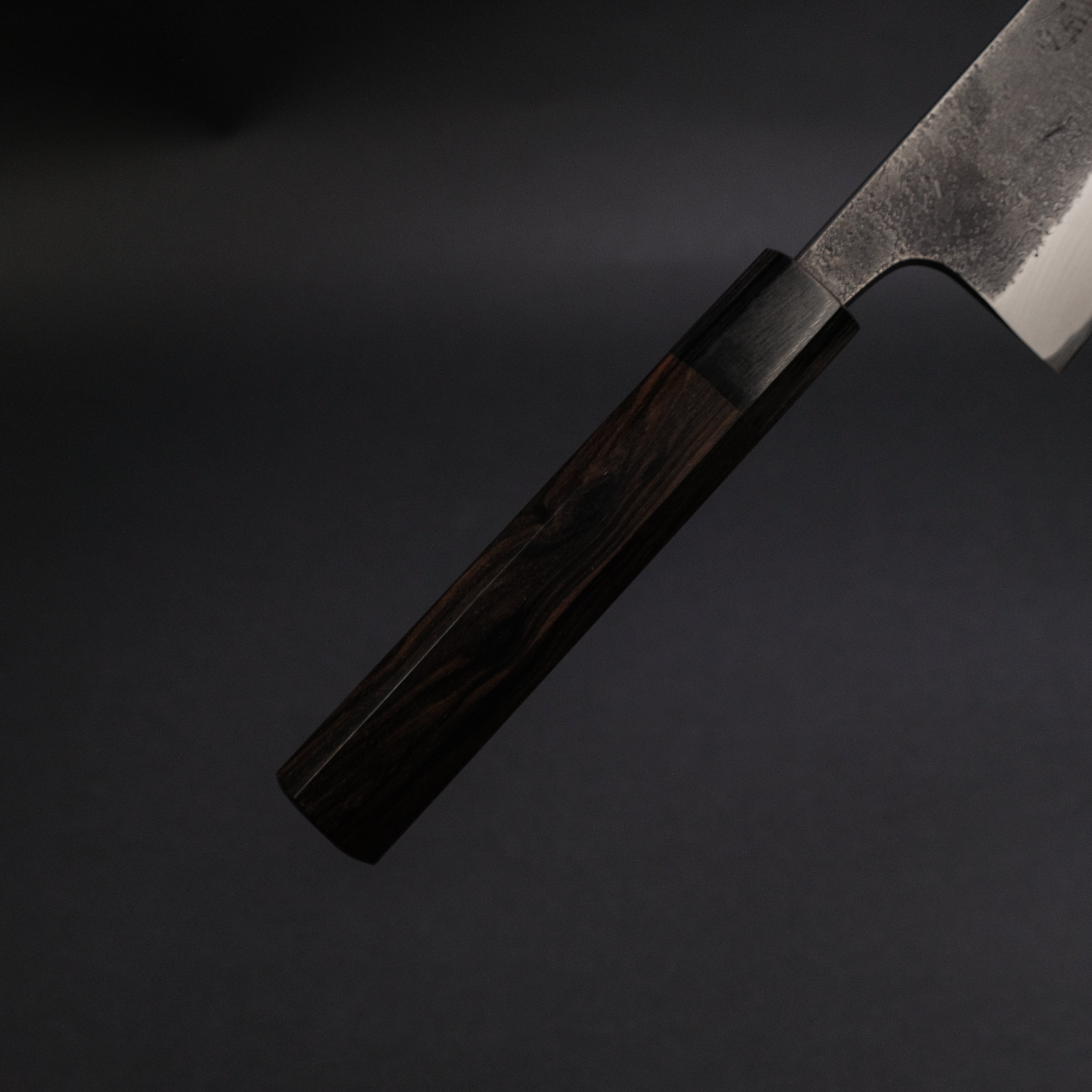 Akifusa Wakui Kurouchi Nashiji Blue #2 Kiritsuke Gyuto 240mm Japanese Chef Knife with Ebony Handle - Perfect for Sushi, Sashimi & Precision Cutting