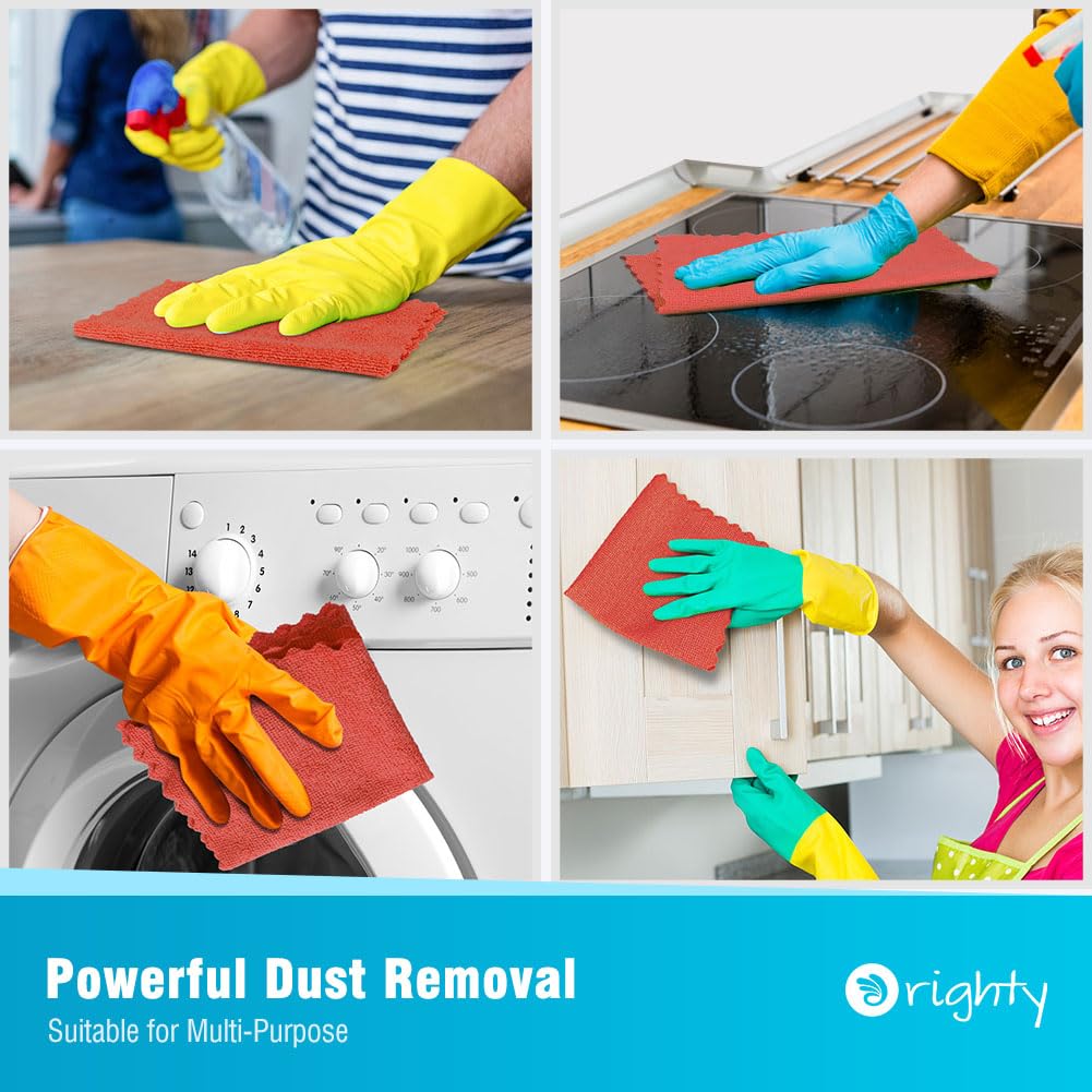 **Orighty 50-Pack Reusable Microfiber Cleaning Cloths - 11.5