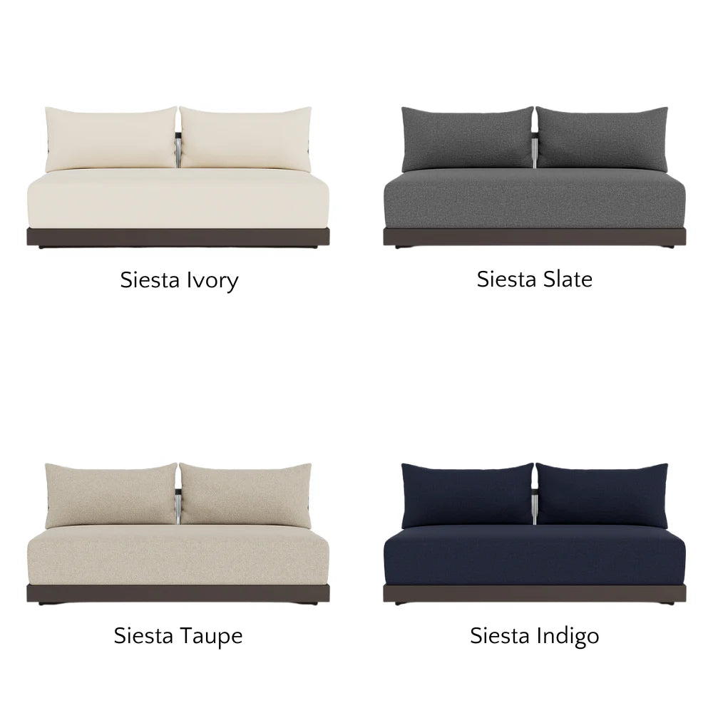 Antigua Outdoor 2-Seat Armless Patio Sofa - Perfect for Poolside, Garden, and Backyard Relaxation
