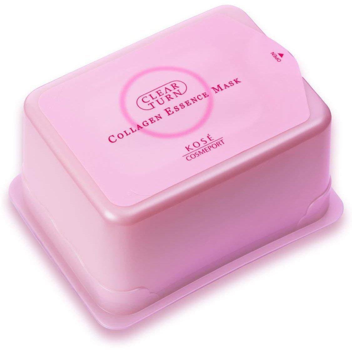 Kosé Clear Turn Collagen Facial Sheet Mask - 30 Sheets for Daily Hydration & Anti-Aging - Perfect for Skincare Routine & Spa Night at Home