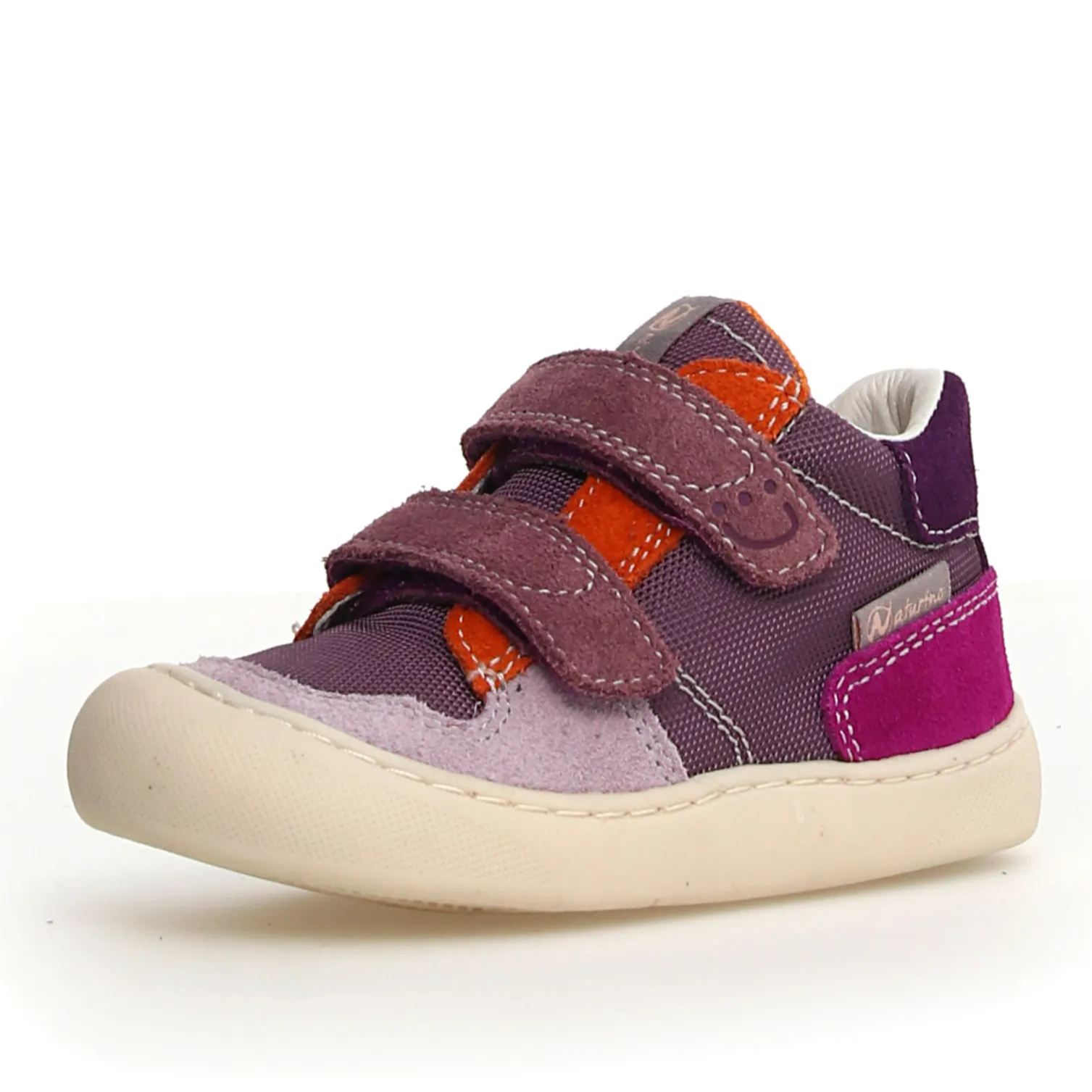Naturino Finay Vl Girls Casual Shoes - Lightweight & Comfortable for School, Play & Everyday Wear (Magnolia/Lilac/Tulip) | Perfect for Outdoor Activities & Walking