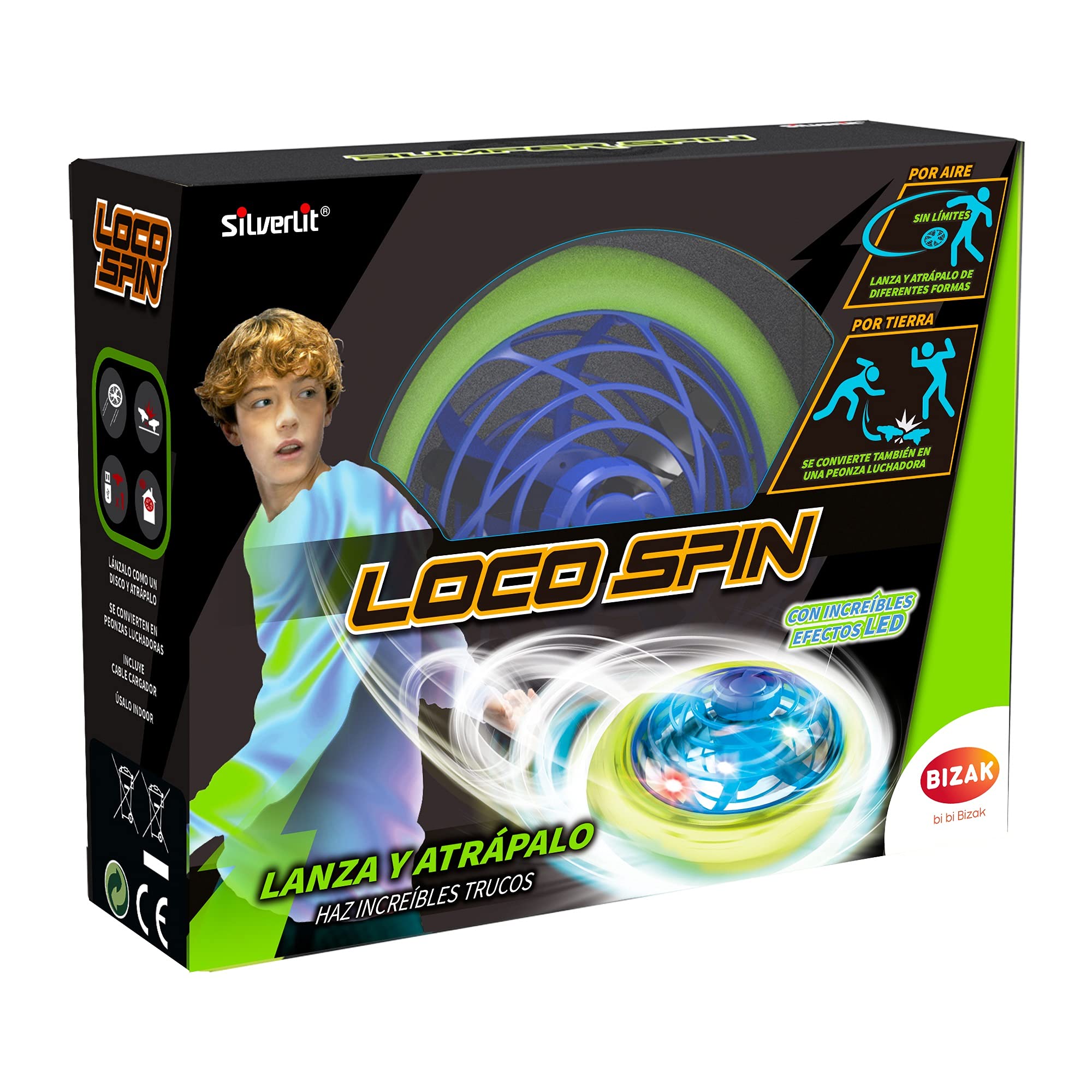 Bizak Loco Spin Fidget Spinner Toy (62004794) - Stress Relief & Focus Tool for Kids & Adults - Perfect for Office, School & Travel