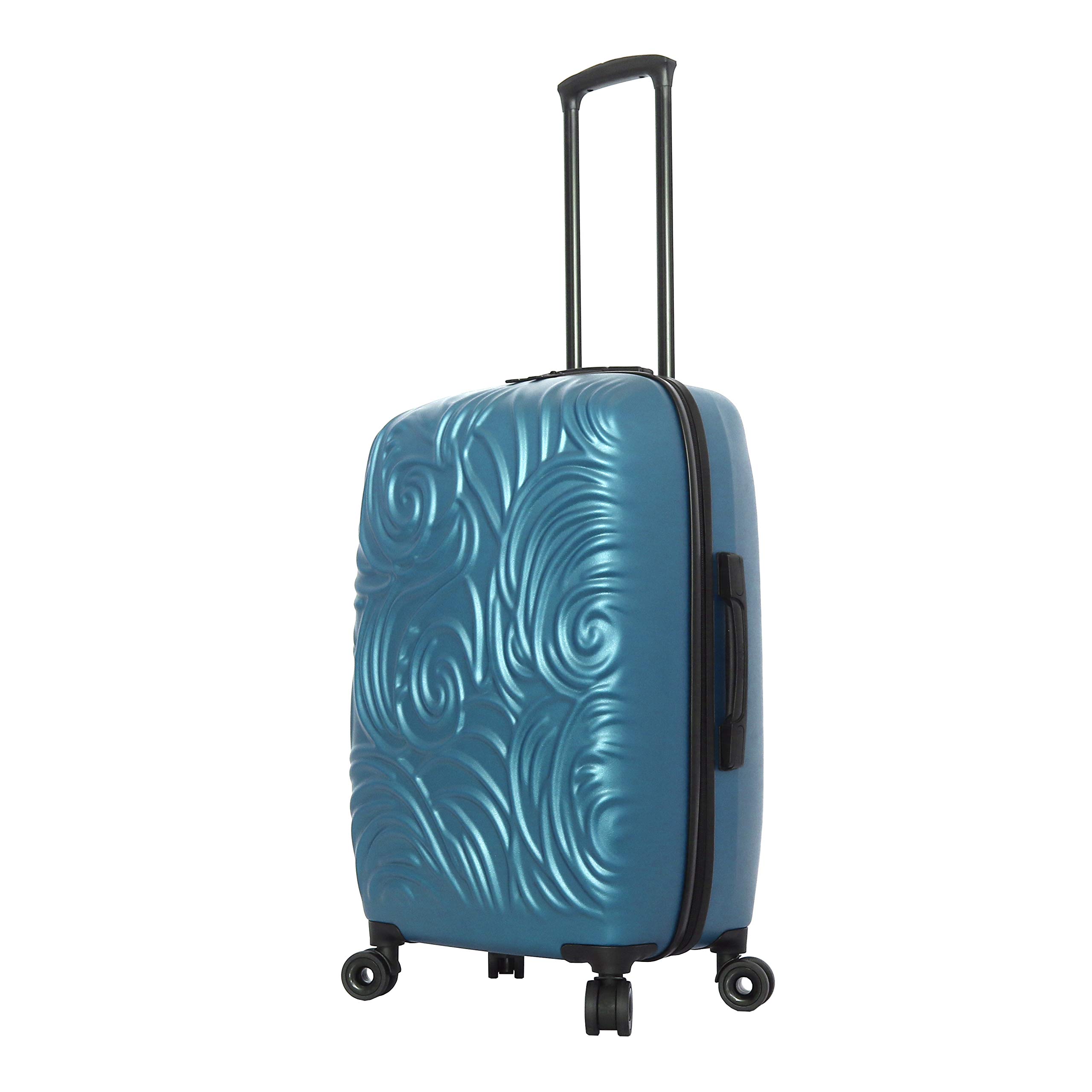 Mia Toro Italy 24 Inch Hard Shell Spinner Luggage - Sky Blue Carry-On Suitcase for Travel, Business Trips & Vacations | Durable & Lightweight