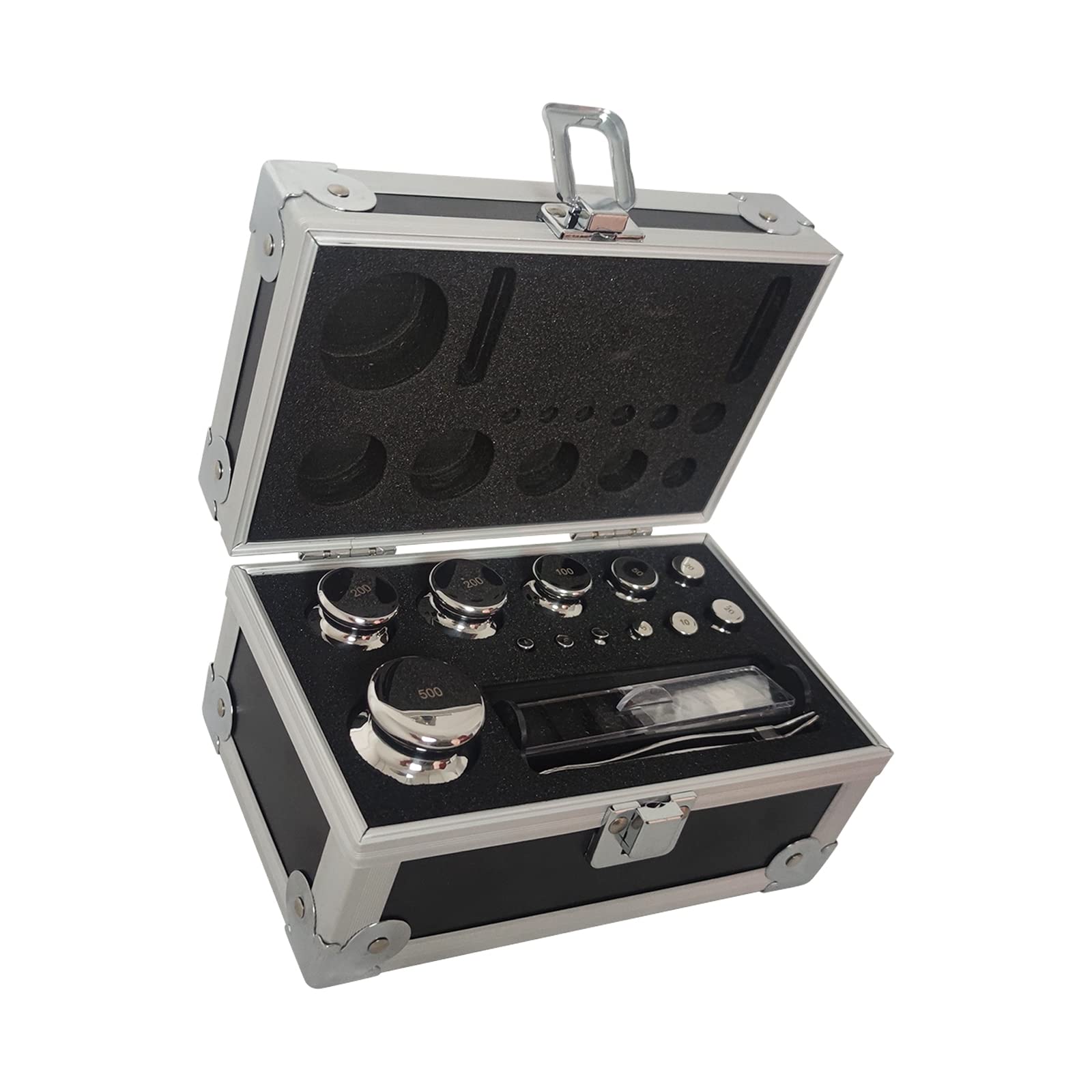 INTBUYING 24pcs F1 Grade Stainless Steel Calibration Weight Kit (1mg-500g) - High Precision Balance Weights with Tweezers for Lab, Educational & Scientific Use | Perfect for Laboratory Scales, Jewelry Scales & Classroom Science Experiments