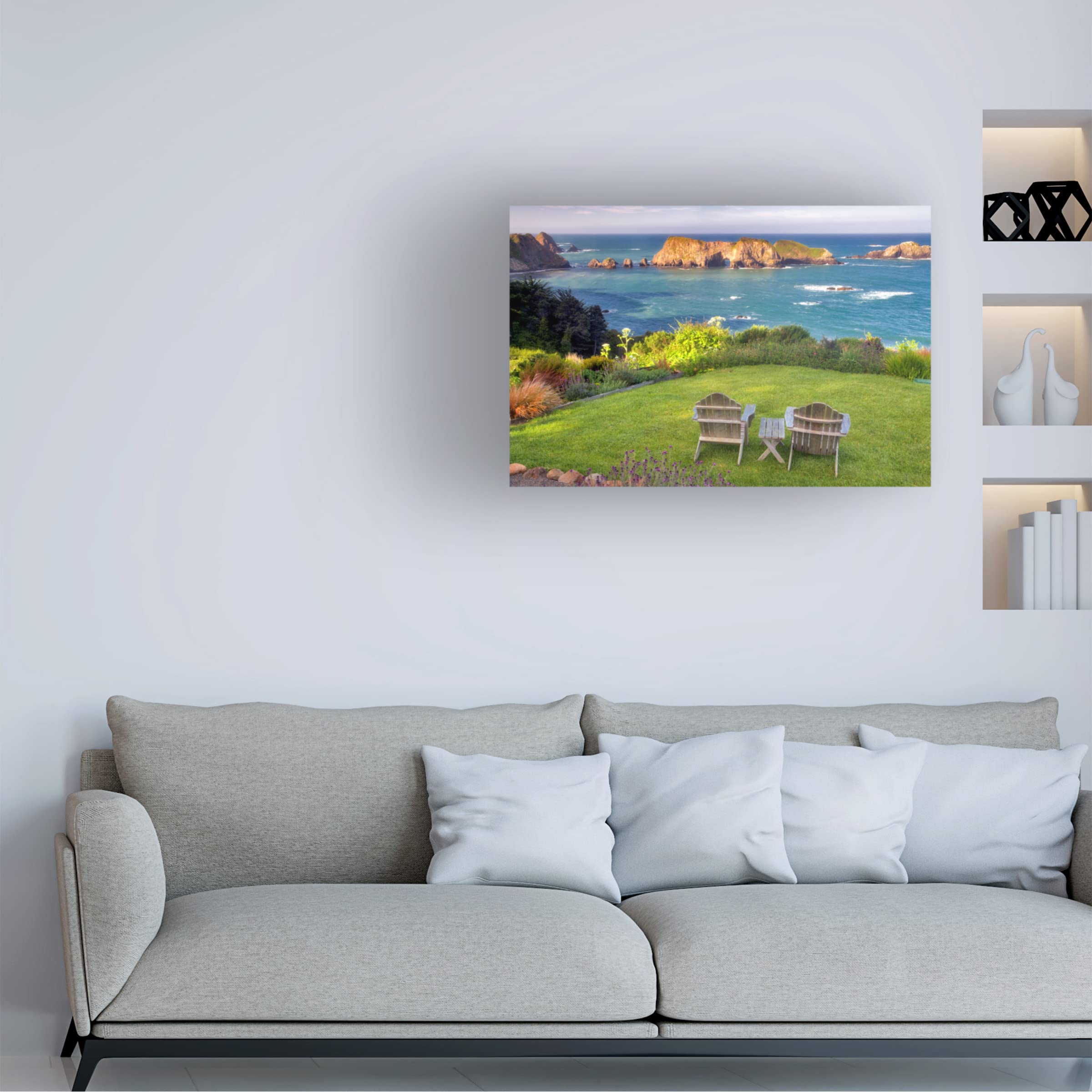 Dennis Frates 'Beach Chair 3' Canvas Wall Art Print - Coastal Decor for Living Room, Bedroom & Office - Trademark Fine Art Collection