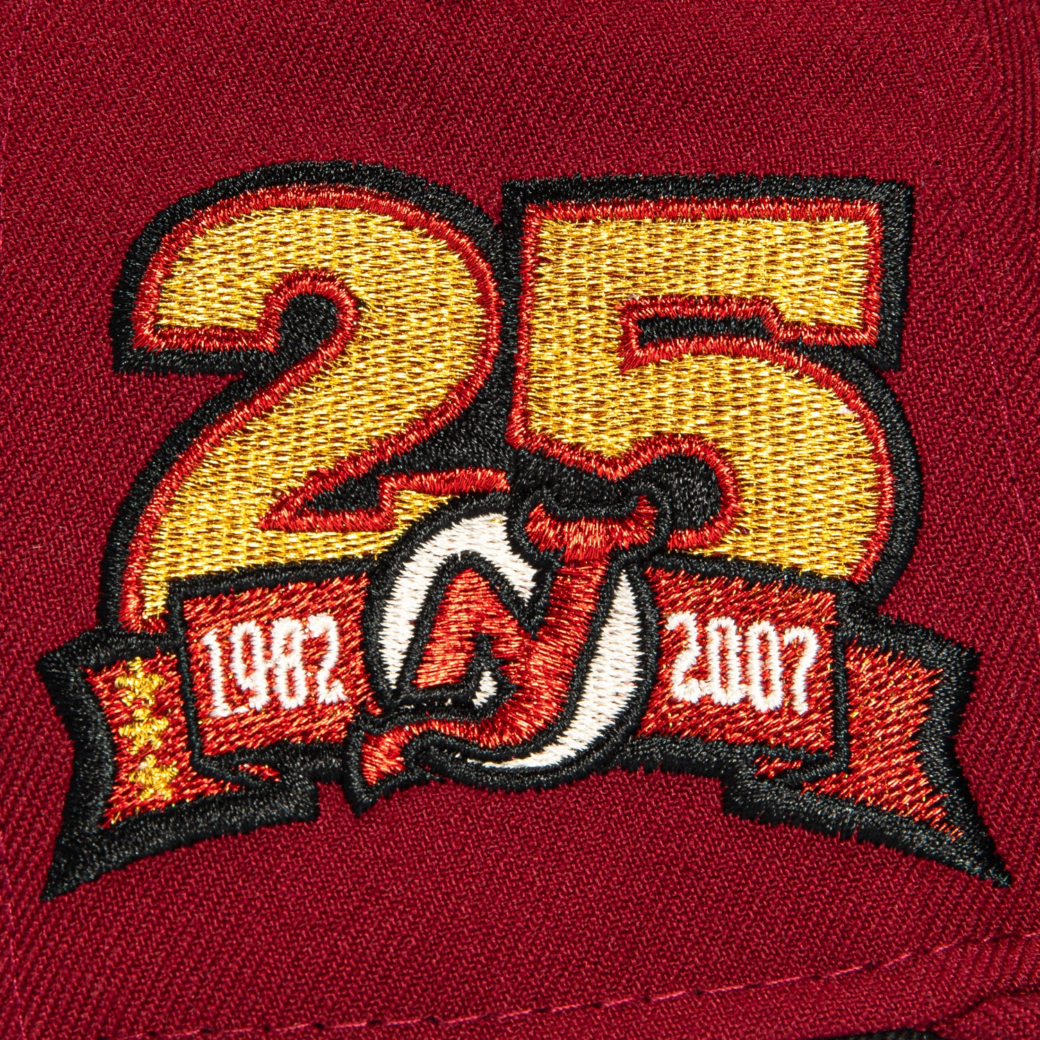 New Era 59Fifty MLB Baseball Cap - New Jersey Devils 25th Anniversary Patch Valentine's Day Edition in Cardinal Red | Stylish Sports Fan Gift for Men & Women | Perfect for Games, Parties & Casual Wear