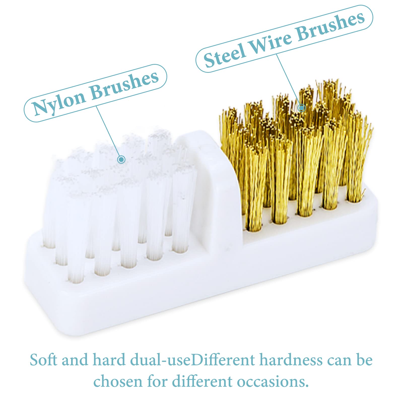 2 Pack Replacement Nail Drill Bit Cleaner Brush Heads - Compatible with HiANNE Nail Drill Cleaning Brush Case - Perfect for Salon & Home Manicure/Pedicure Maintenance