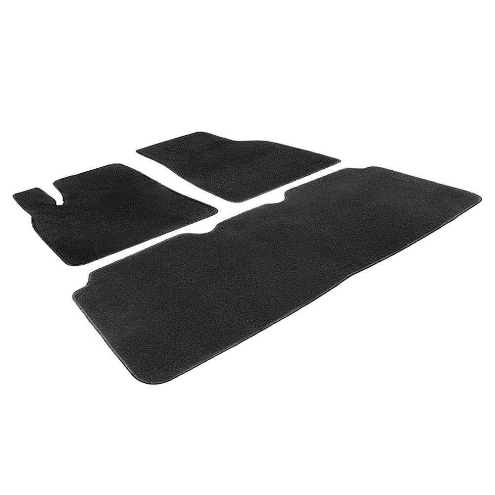 Premium FREEMOTOR802® Nylon Car Floor Mats - Custom Fit for 2012-2019 Tesla Model S | Non-Slip, Durable & Waterproof Interior Accessories (Black, 3-Piece Set) | Perfect for Daily Commute, Road Trips & All-Weather Protection