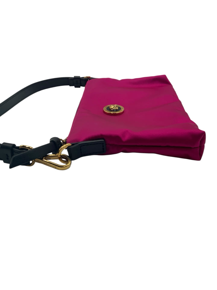 Versace Medusa Nylon Shoulder Bag for Women | Luxury Designer Handbag with Gold-Tone Medusa Head Logo | Perfect for Evening Parties, Date Nights & Fashion Events