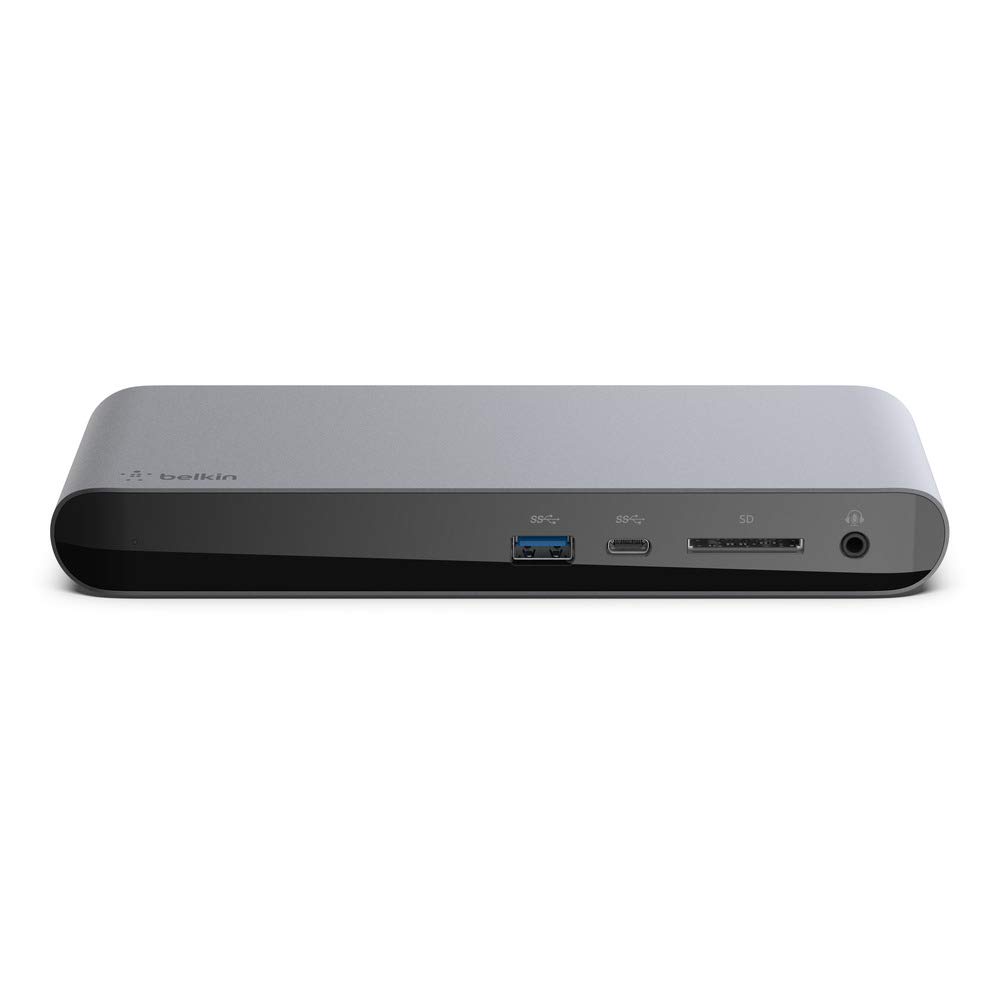 Belkin Thunderbolt 3 Dock Pro - USB-C Docking Station for Mac & Windows with 85W Charging | Dual 4K @60Hz, 40Gbps Transfer Speed | Includes Ethernet, SD Card Reader & Audio Ports | Perfect for Home Office, Video Editing & Multi-Monitor Setup