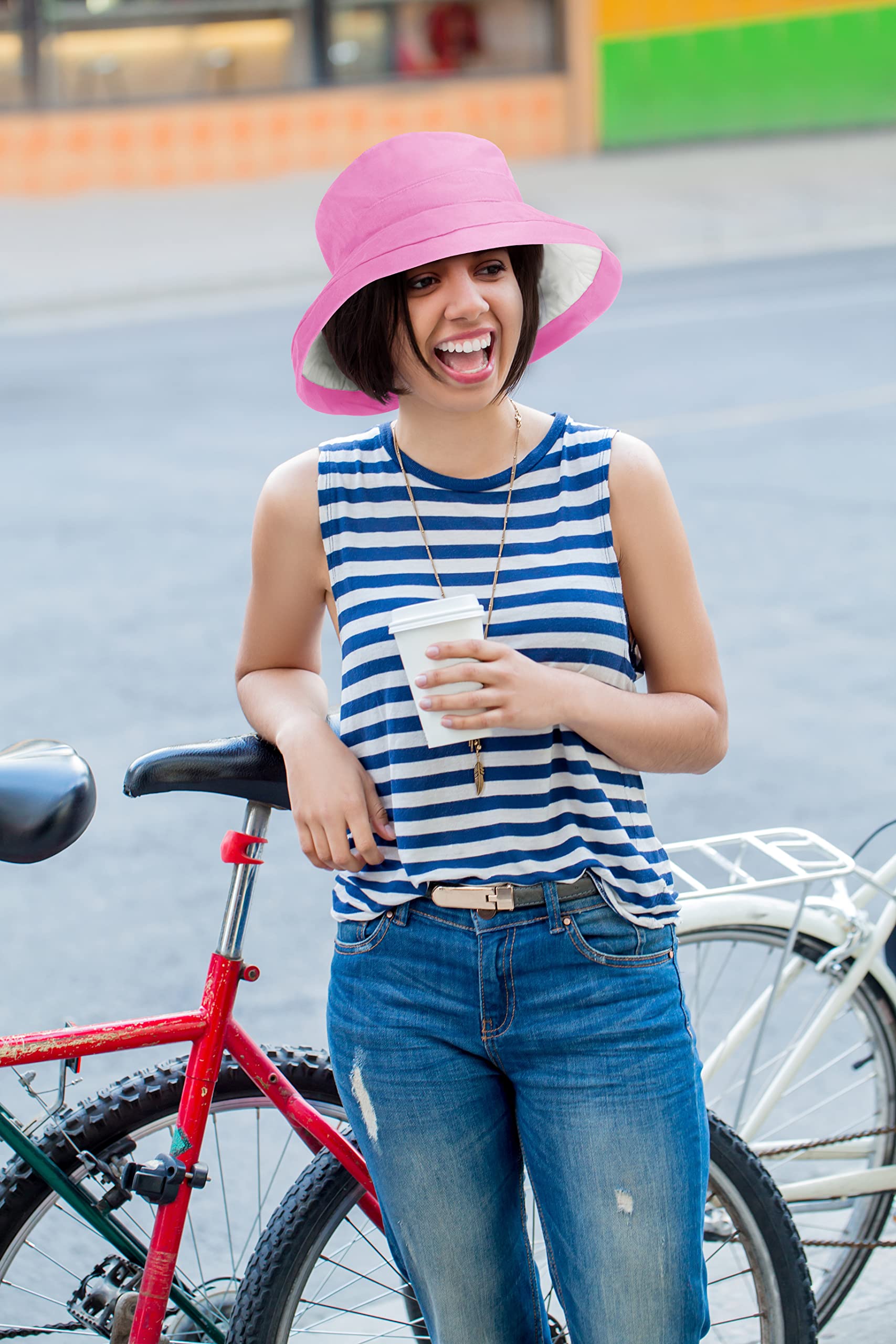 Solaris Reversible Sun Hat for Women - UPF 50+ UV Protection, Packable & Lightweight Bucket Hat for Beach, Outdoor, Travel & Summer Activities
