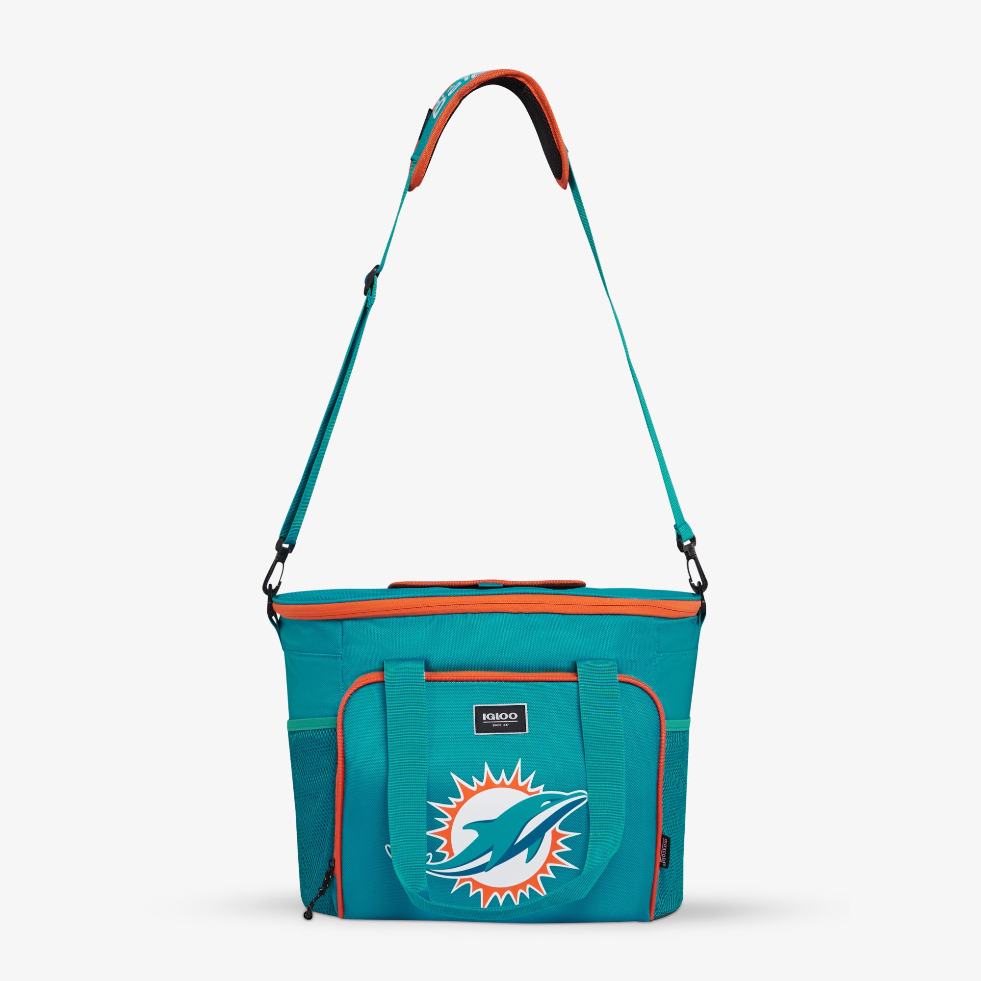 Miami Dolphins NFL Team Logo Insulated Tailgate Tote Bag - Perfect for Game Day, Beach, Picnics & Outdoor Events