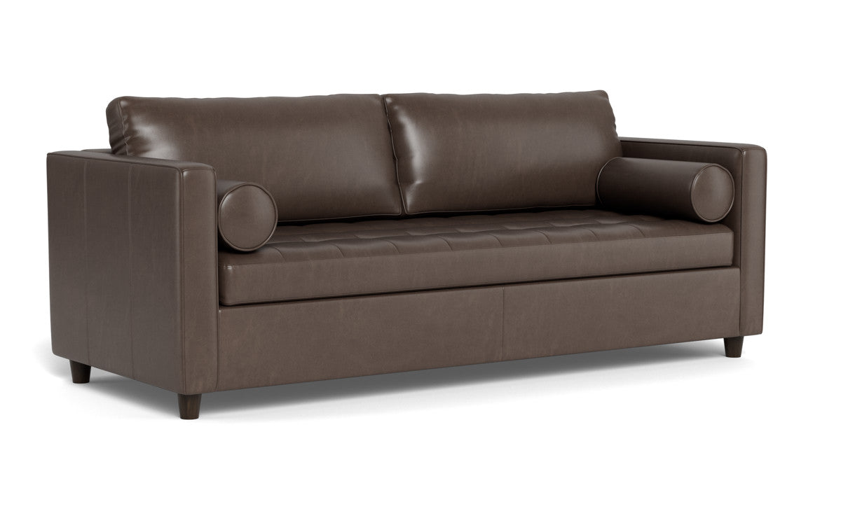 Ladybird 88 Genuine Leather Queen Size Sleeper Sofa - Perfect for Living Rooms, Guest Rooms & Small Spaces