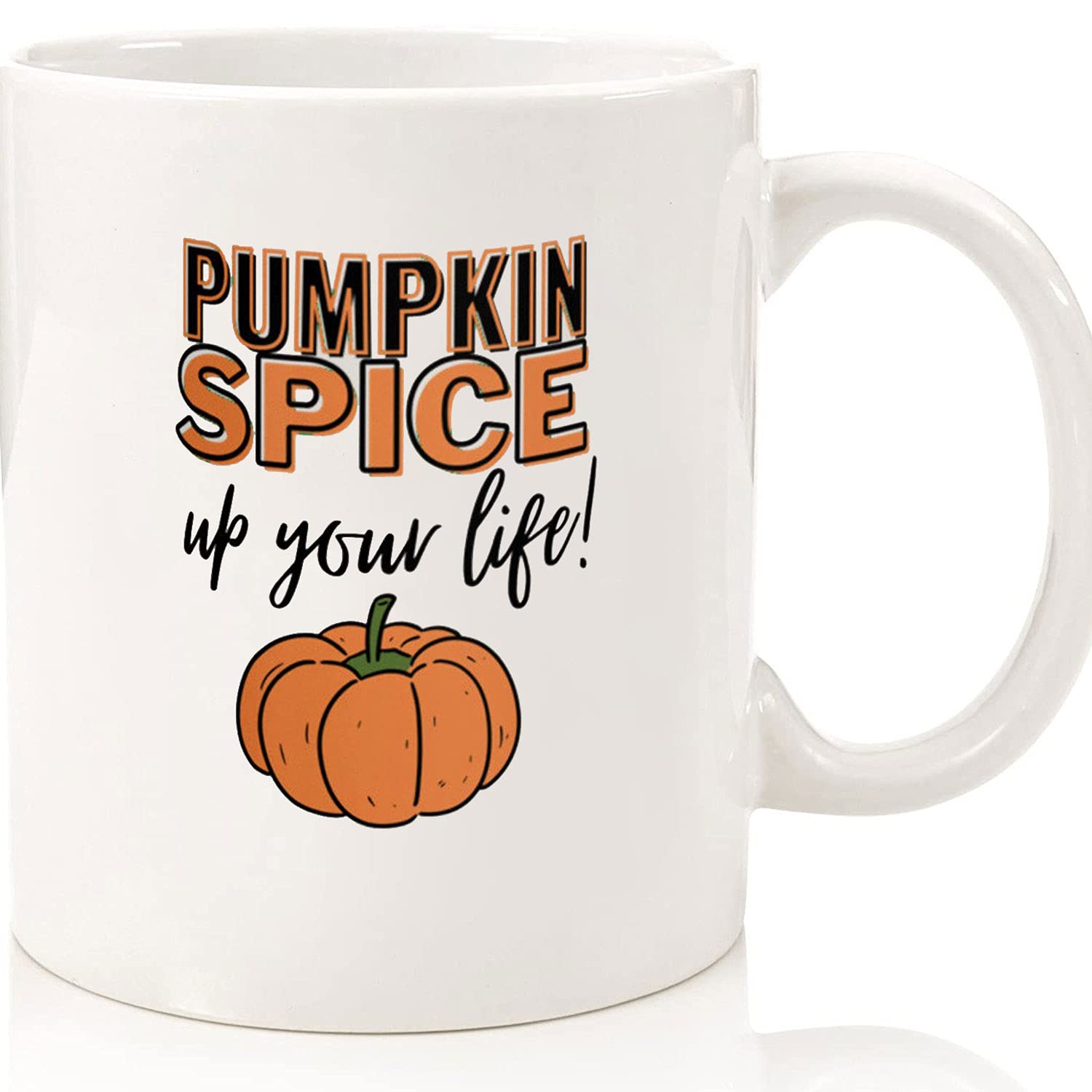 Pumpkin Spice Coffee Mug - 11oz & 15oz Ceramic Tea Cup for Fall & Autumn | Halloween, Thanksgiving & Christmas Gift | Perfect for Mug Exchange, Office Use & Cozy Home Decor