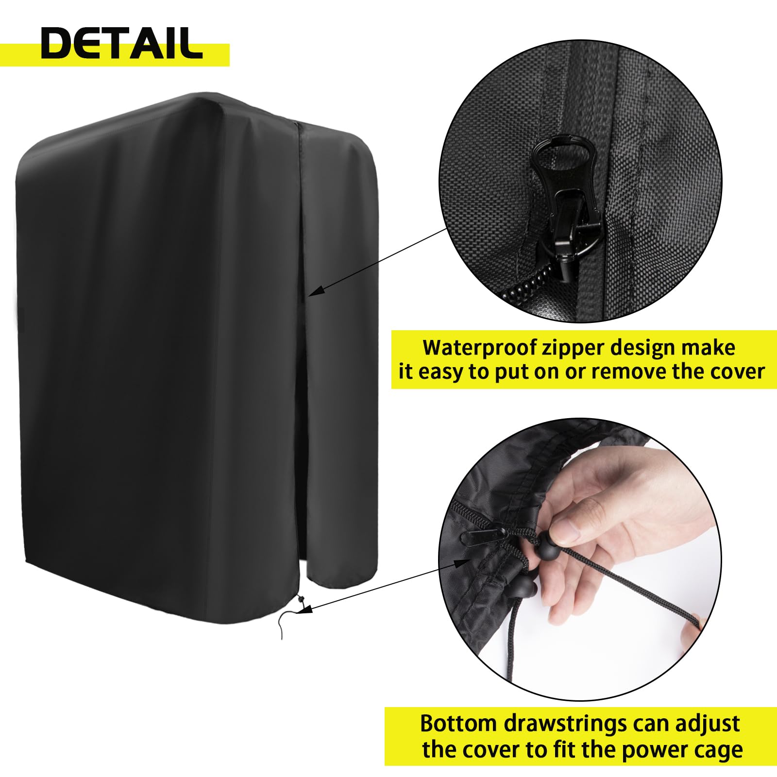 **Waterproof Gym Rack Cover with Heavy-Duty Zipper - Protective Cover for Squat Rack, Weight Lifting Rack & Home Gym Equipment - Indoor & Outdoor Use for Home, Garage, or Backyard Workouts**