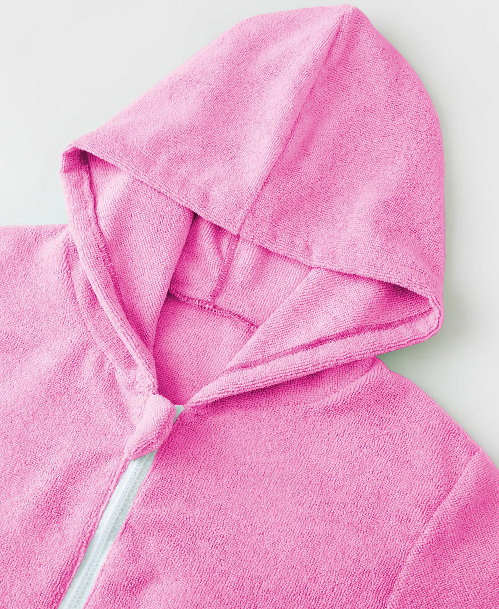 MissShorthair Kids Hooded Towel Robe with Zipper - Soft Beach Cover Up & Swim Changing Robe for Boys & Girls - Quick Dry Bath Towel Poncho for Pool, Beach & After Shower