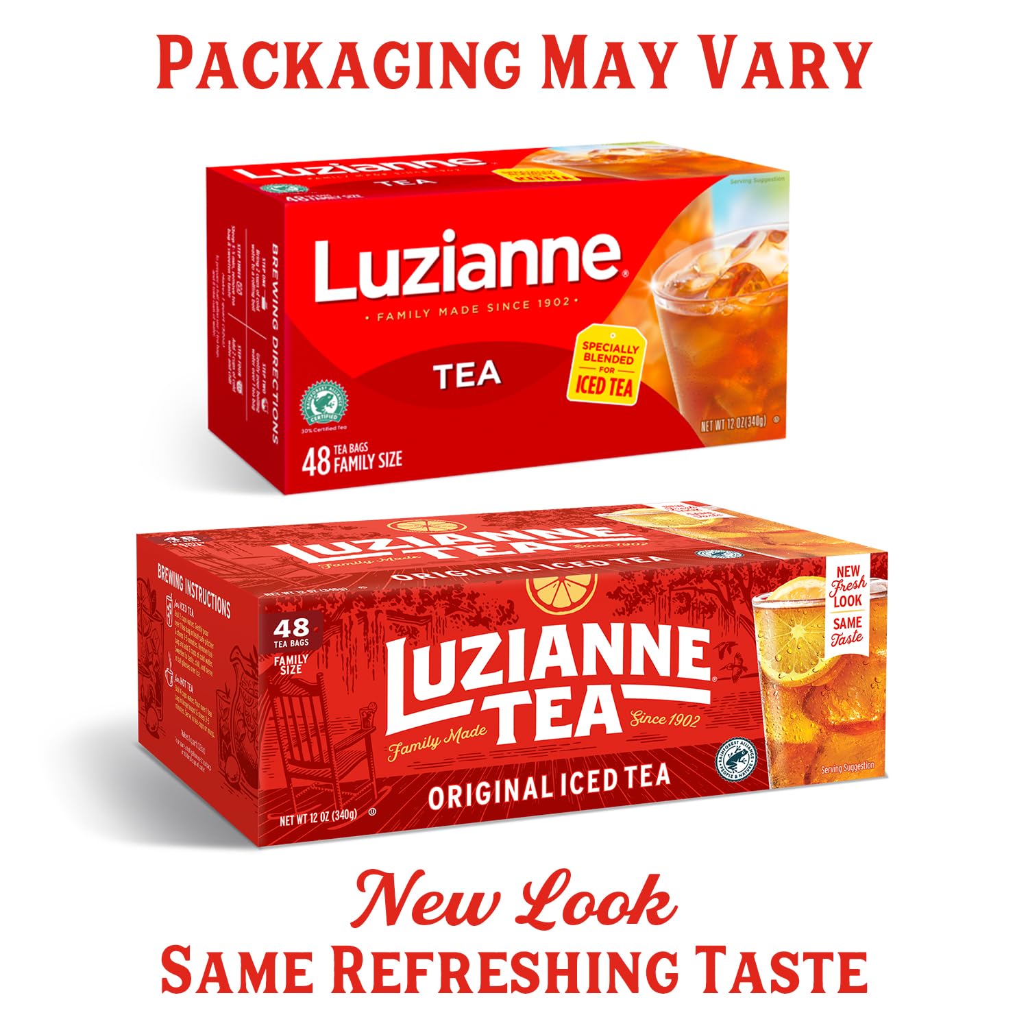 Luzianne Unsweetened Iced Tea Bags - 400 Count (4x100) | Specially Blended for Clear & Refreshing Home Brewed Iced Tea | Perfect for Summer Picnics, Backyard BBQs & Outdoor Gatherings