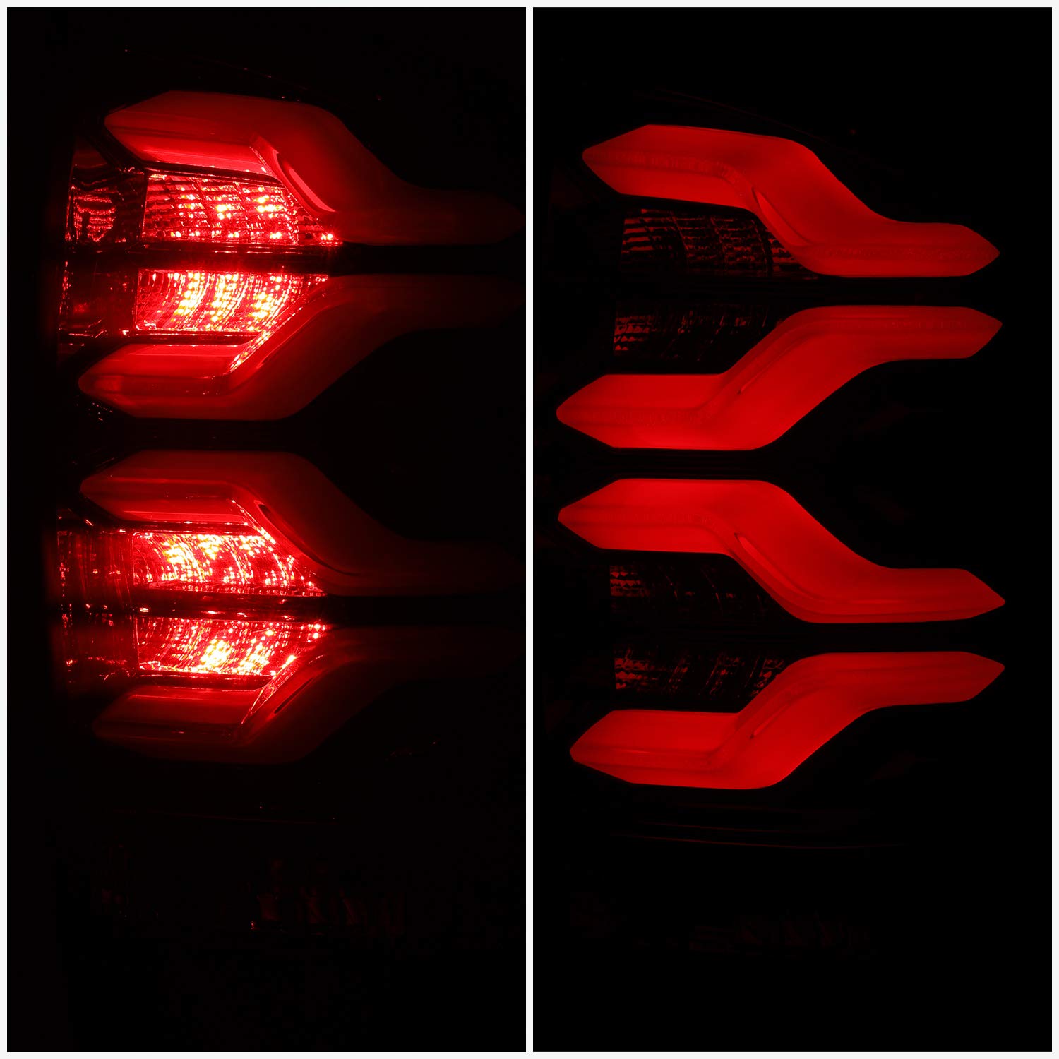 Alpharex PRO-Series LED Tail Lights for 2016-2023 Toyota Tacoma - Jet Black | Enhanced Visibility & Style for Night Driving & Off-Road Adventures