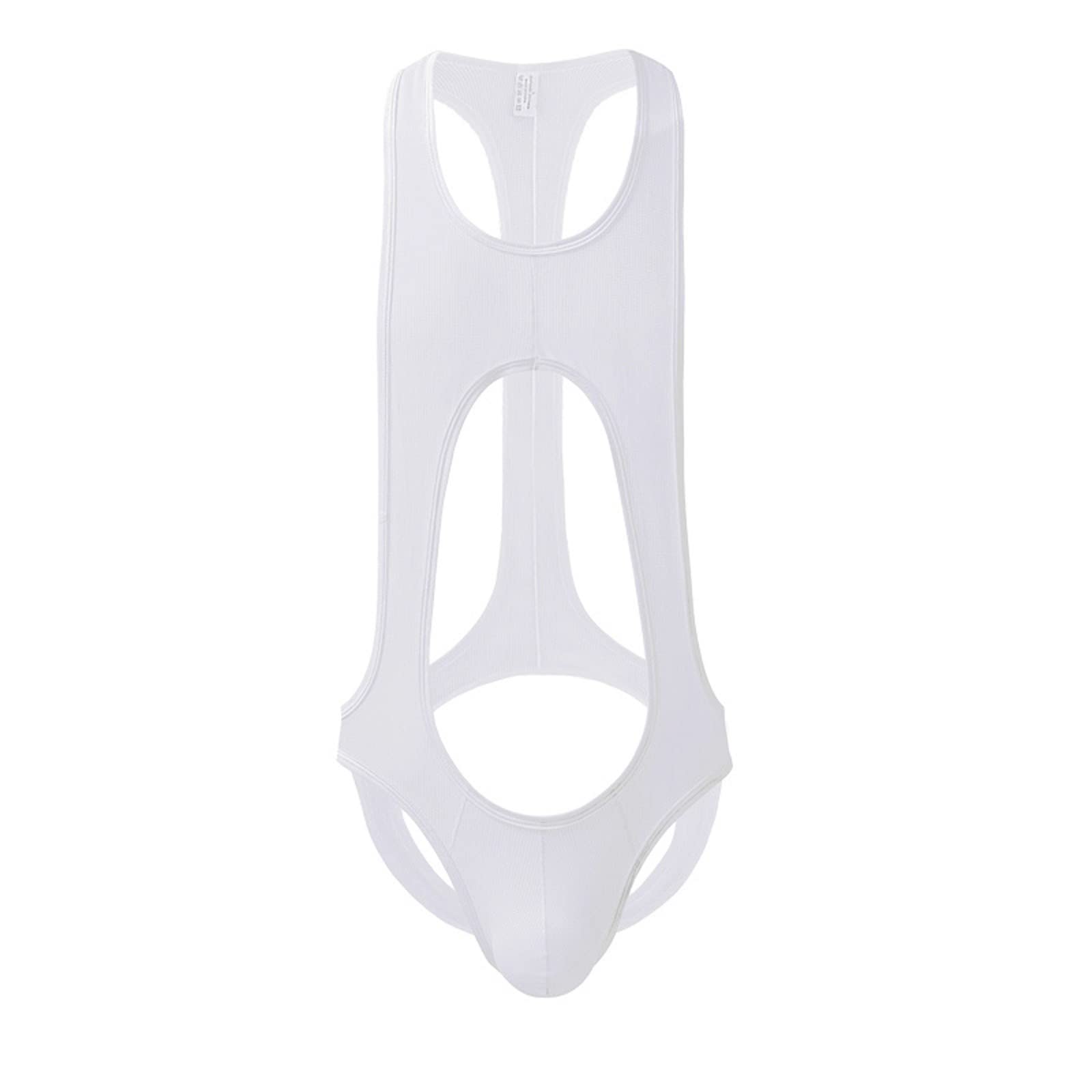 Slim Jumpsuit for Men - Sexy Body Shaping Undershirt & Bodysuit Underwear - G-String Body Vest for Comfort & Style - Perfect for Night Out, Cosplay, and Lingerie Fashion