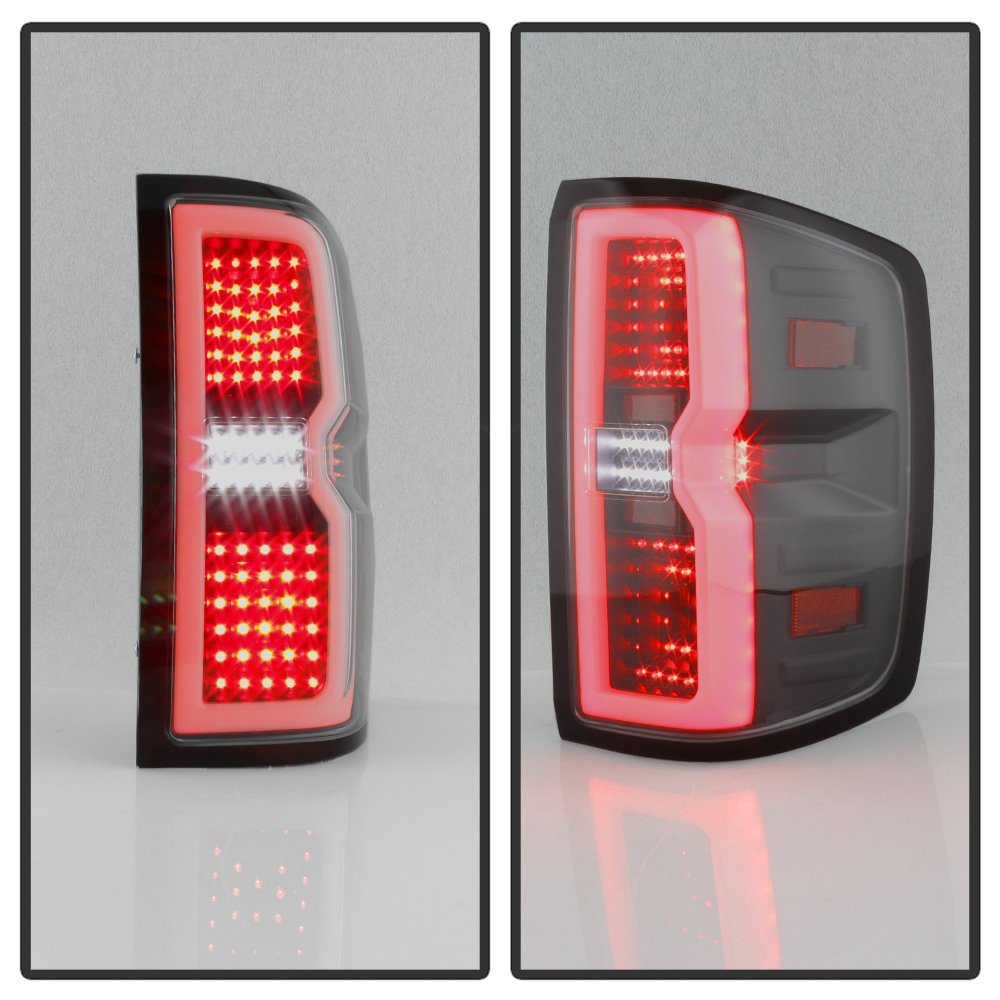 Xtune LED Tail Lights for Cars - Smoked Lens with Sequential Turn Signal & BSM Function (ALT-ON-CS14-LBLED-BSM) - Perfect for Night Driving & Custom Car Upgrades